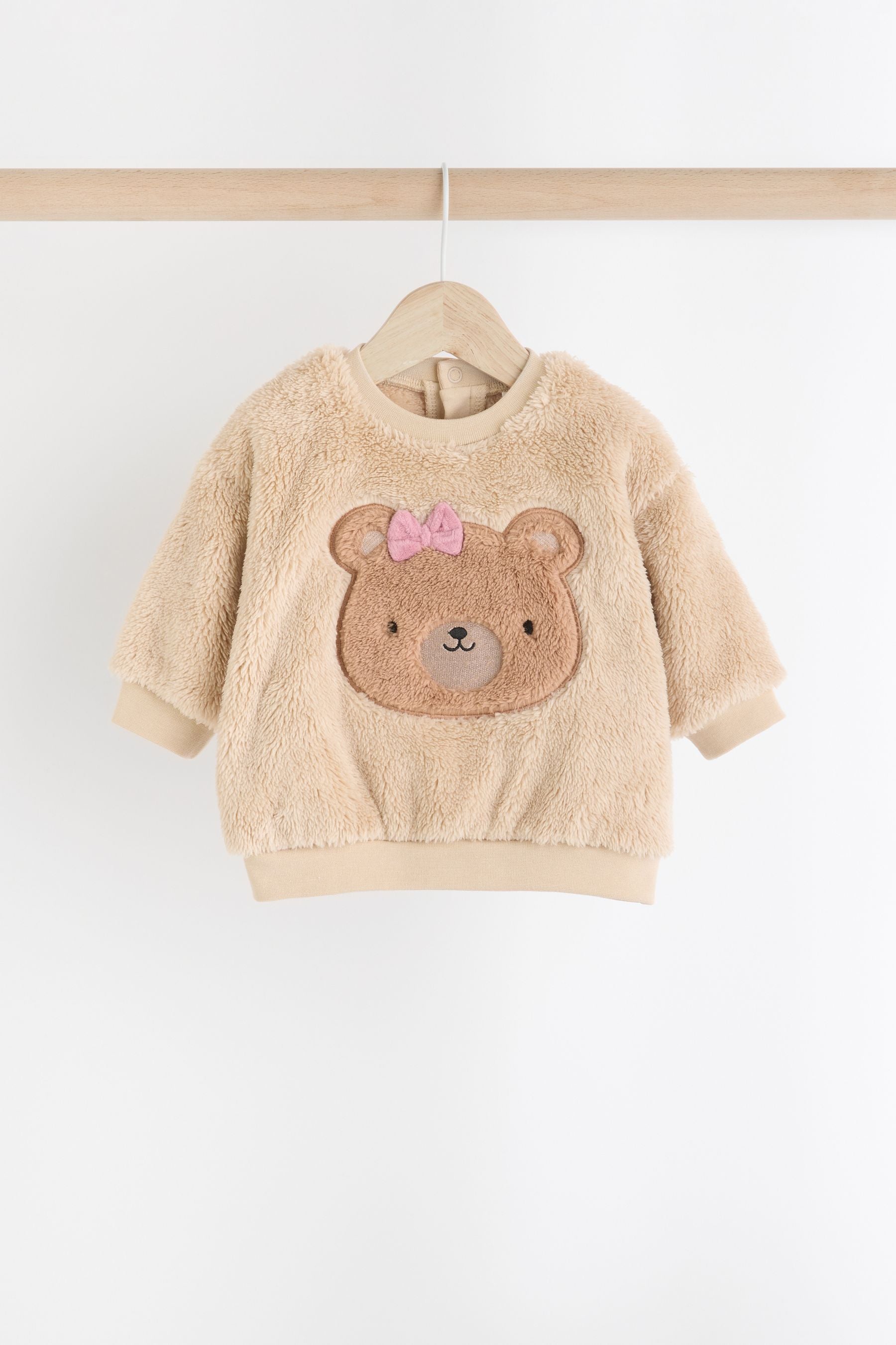 Caramel Brown Bear Fleece Jumper and Leggings 2 Piece Set