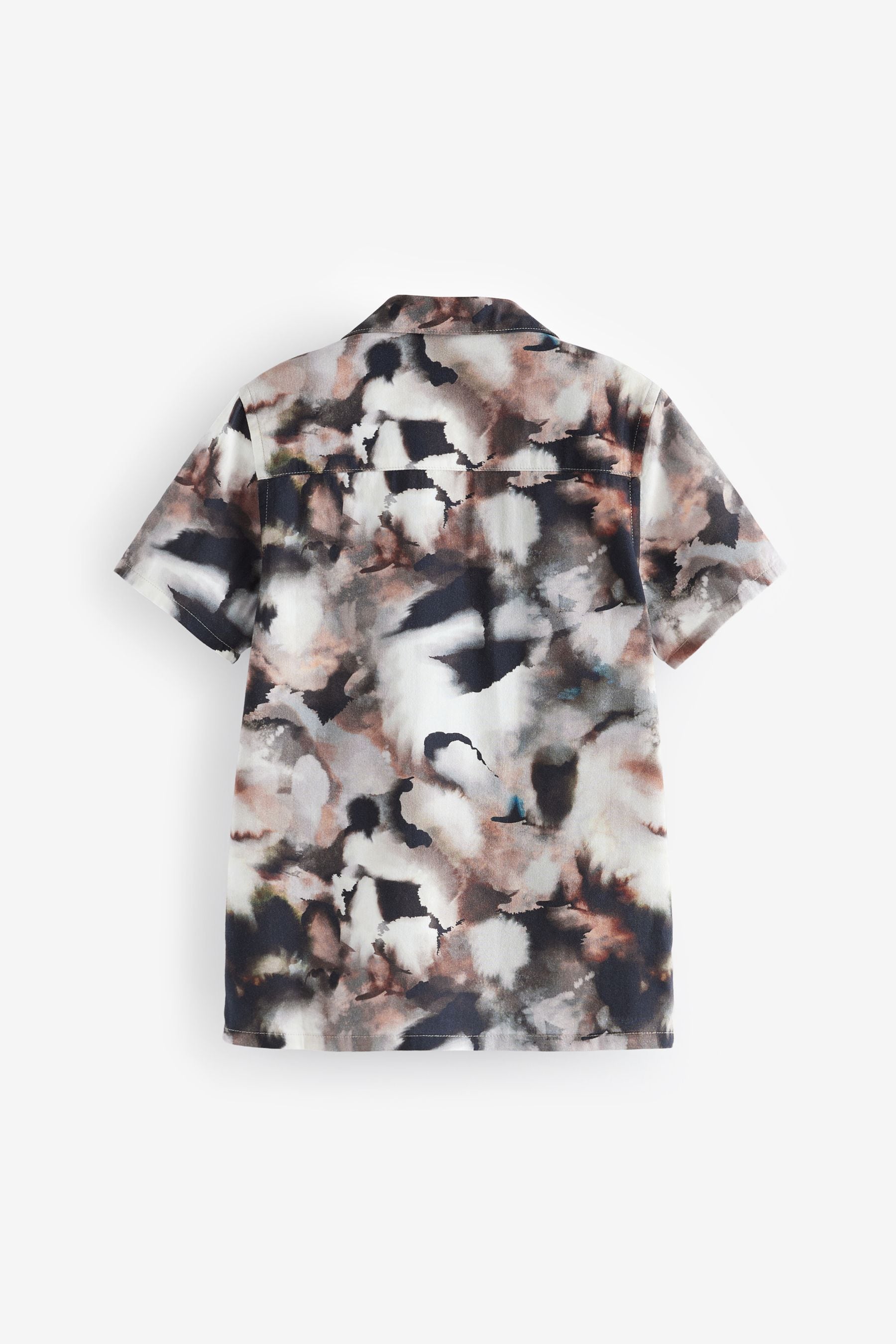 Black Blotch Short Sleeve Printed Shirt (3-16yrs)