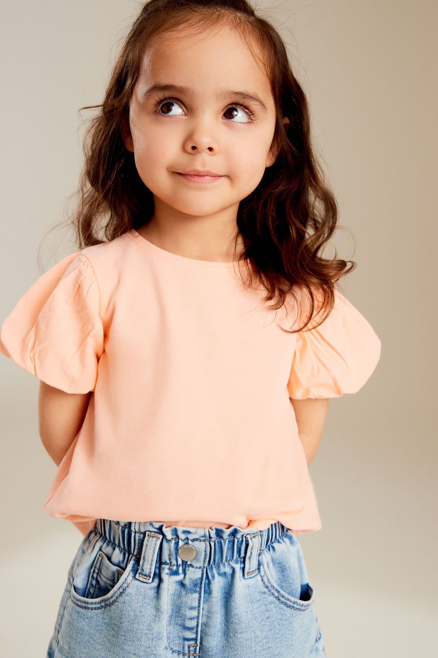 Peach Pink Puff Short Sleeve T-Shirt (3mths-7yrs)