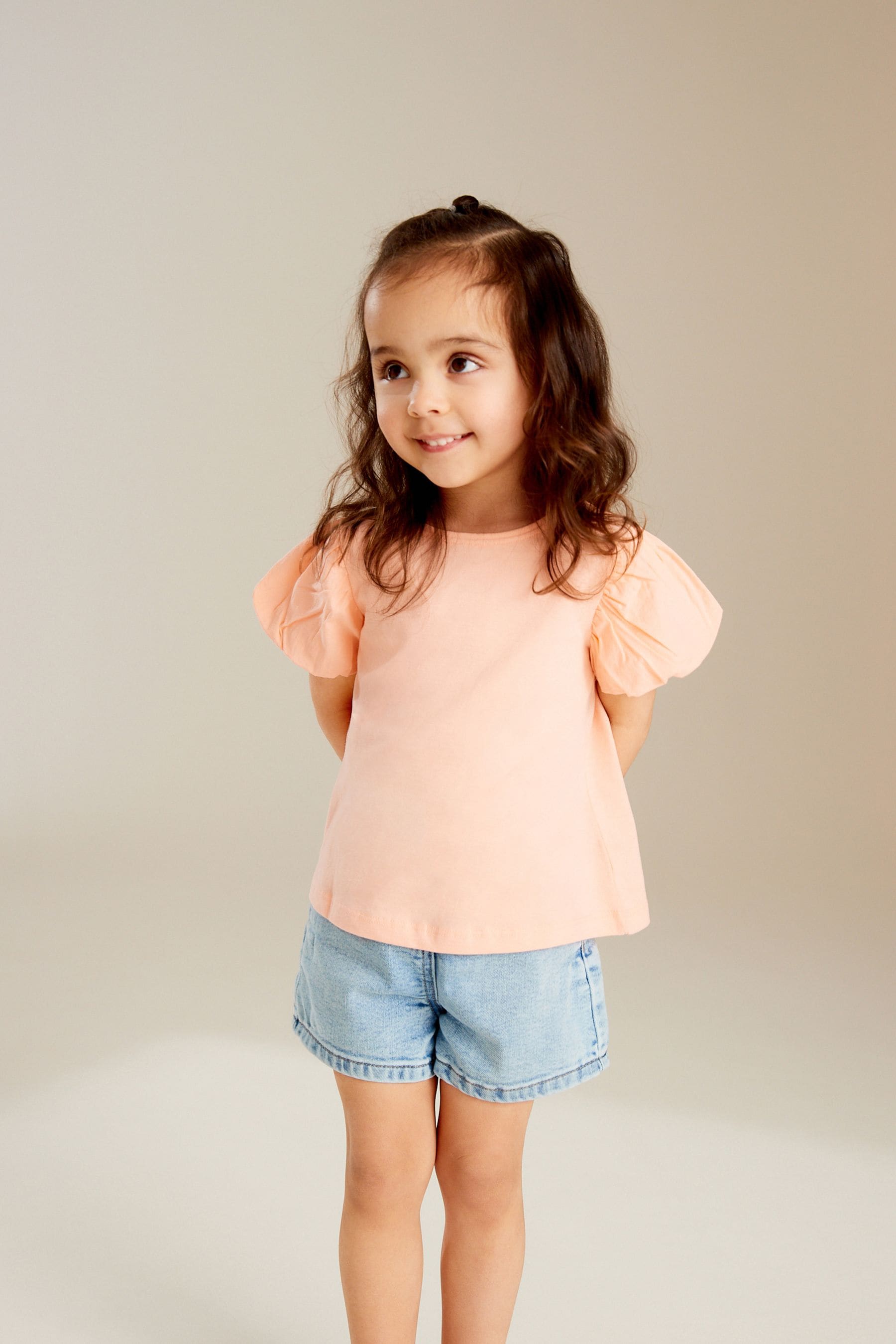 Peach Pink Puff Short Sleeve T-Shirt (3mths-7yrs)