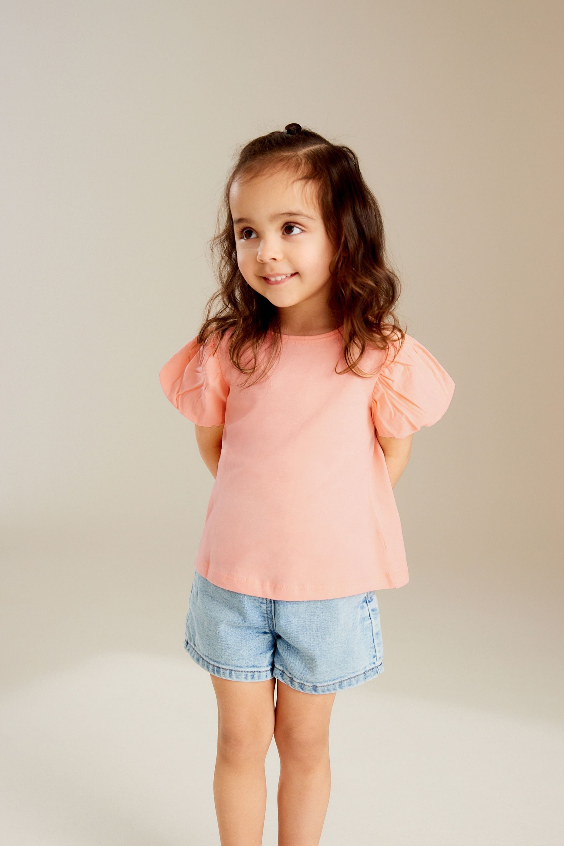 Peach Pink Puff Short Sleeve T-Shirt (3mths-7yrs)