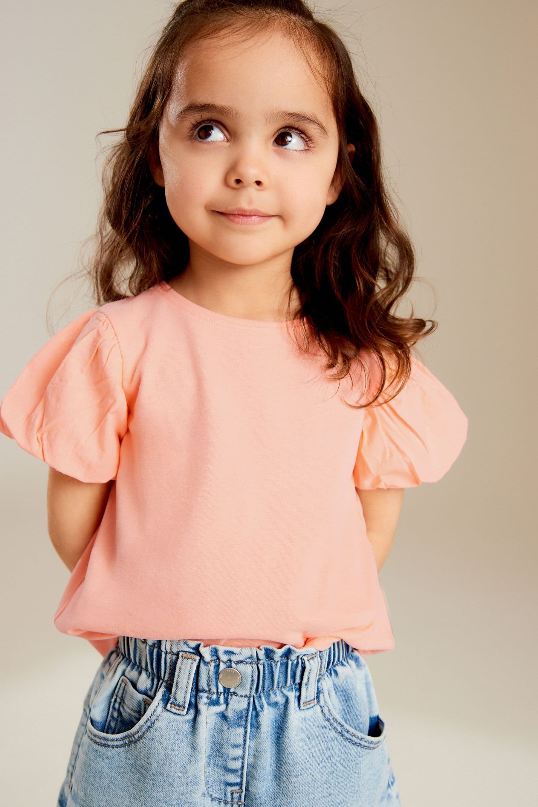 Peach Pink Puff Short Sleeve T-Shirt (3mths-7yrs)