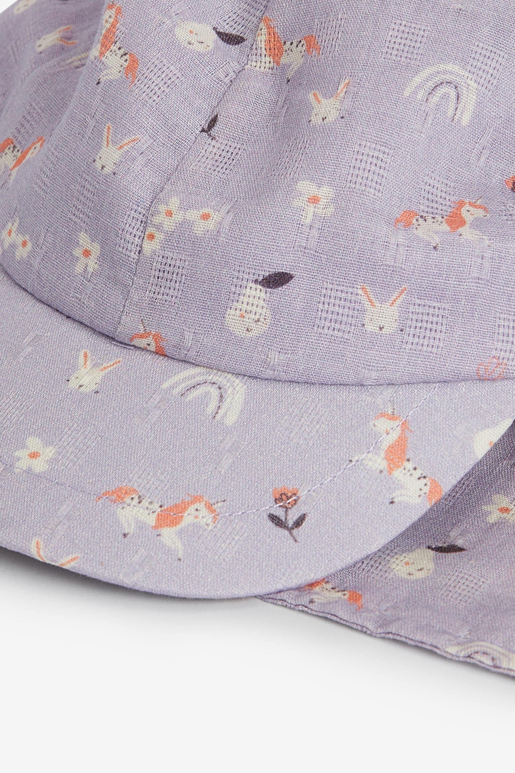 Purple Unicorn Legionnaire Hat (3mths-10yrs)