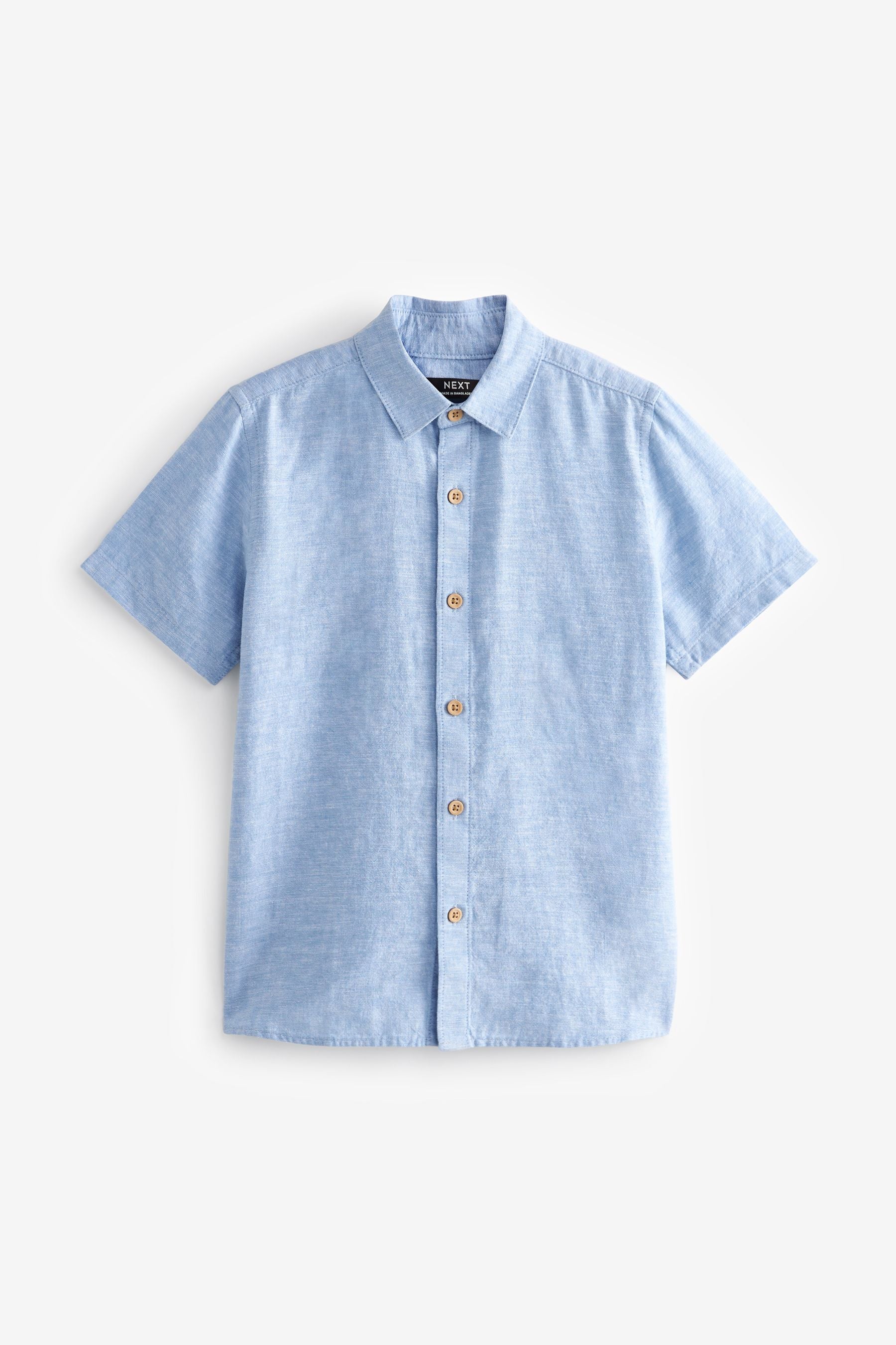 Blue Linen Blend Shirt (3mths-16yrs)