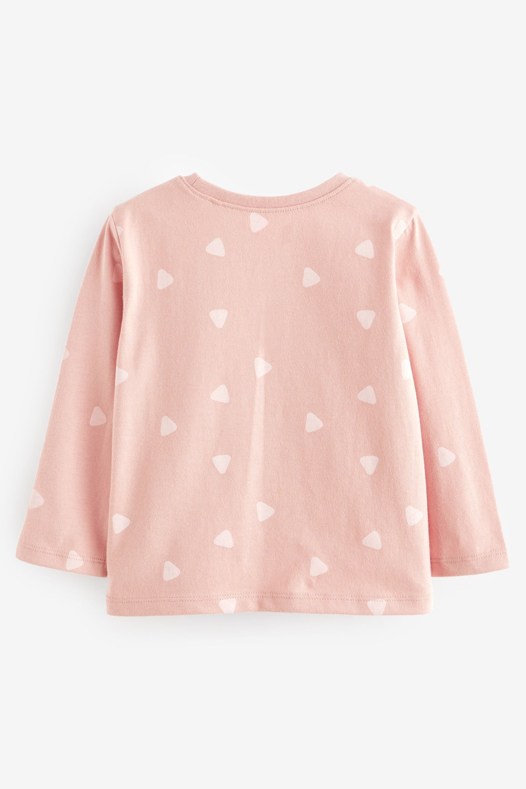 Pale Pink Bear Long Sleeve Sequin T-Shirt (9mths-7yrs)