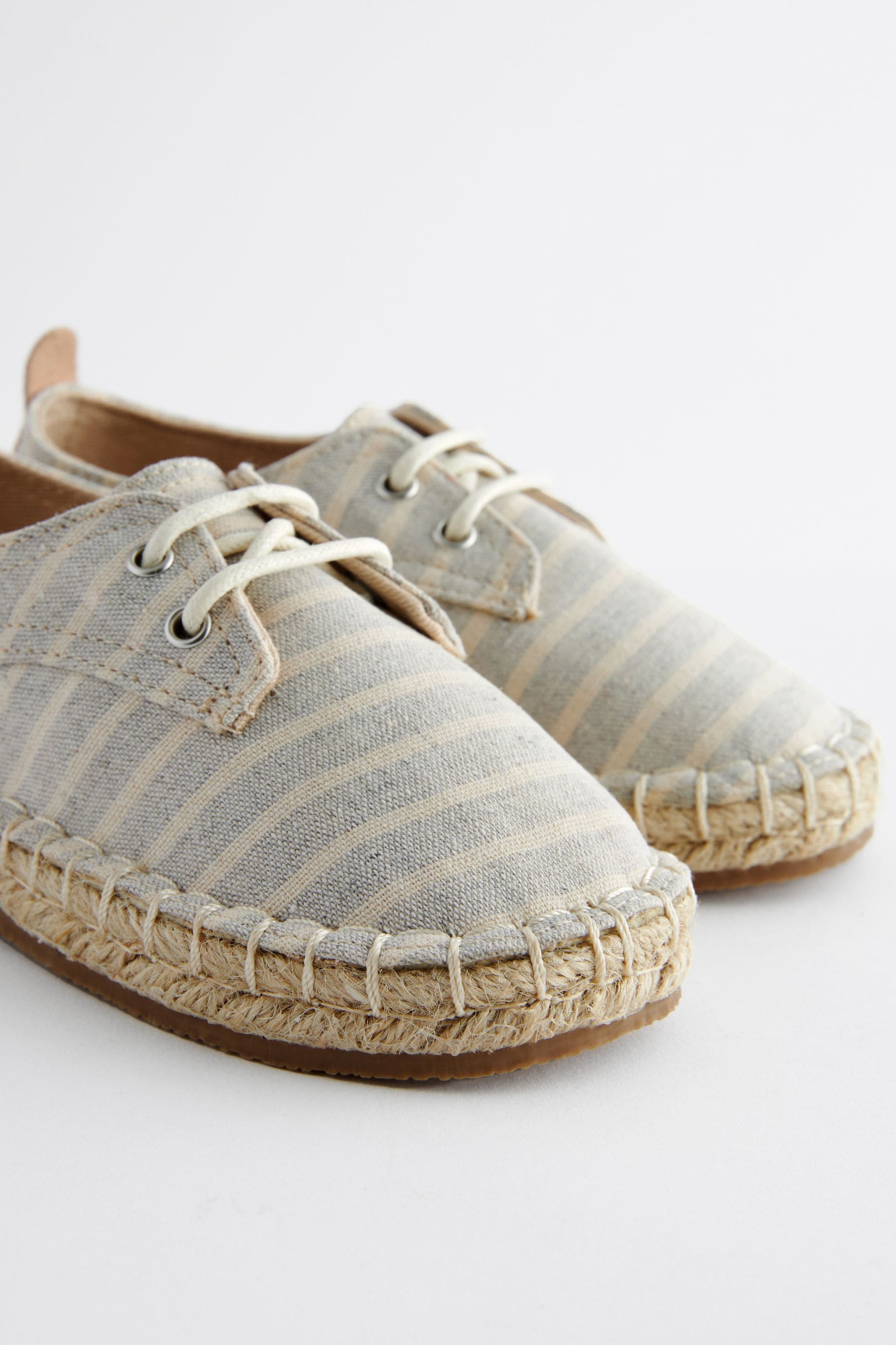 Neutral Lace-Up Espadrilles