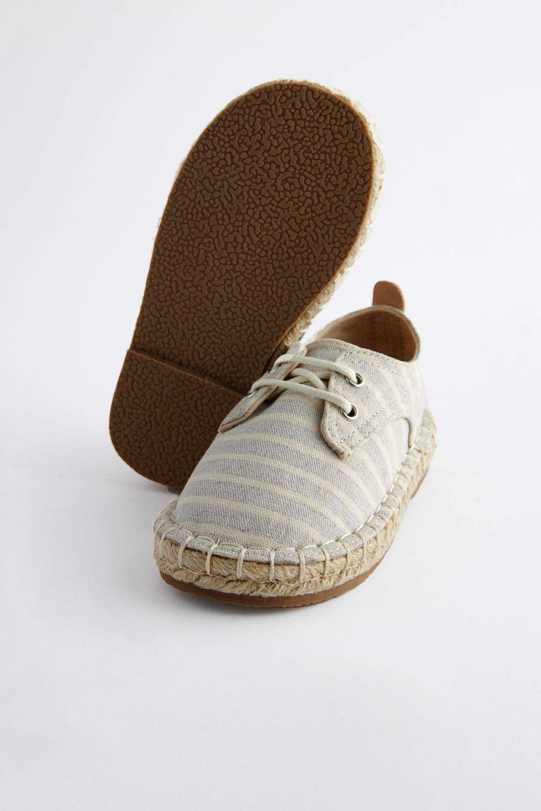 Neutral Lace-Up Espadrilles