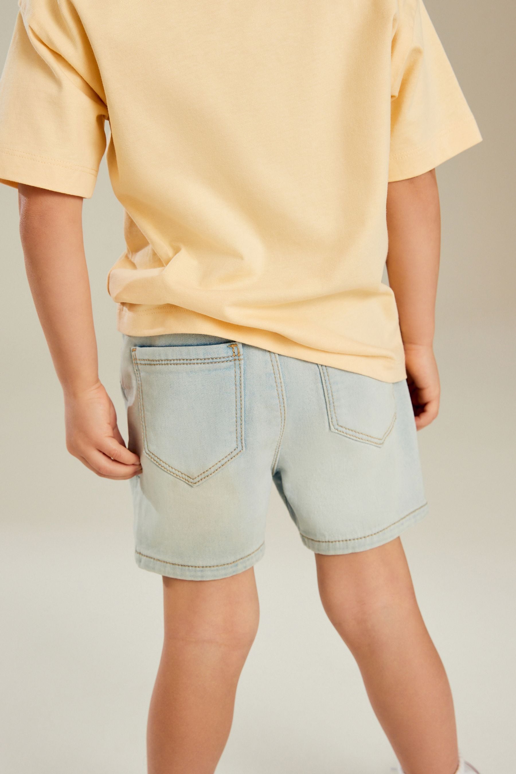 Bleach Jersey Denim Pull-On Shorts (3mths-7yrs)