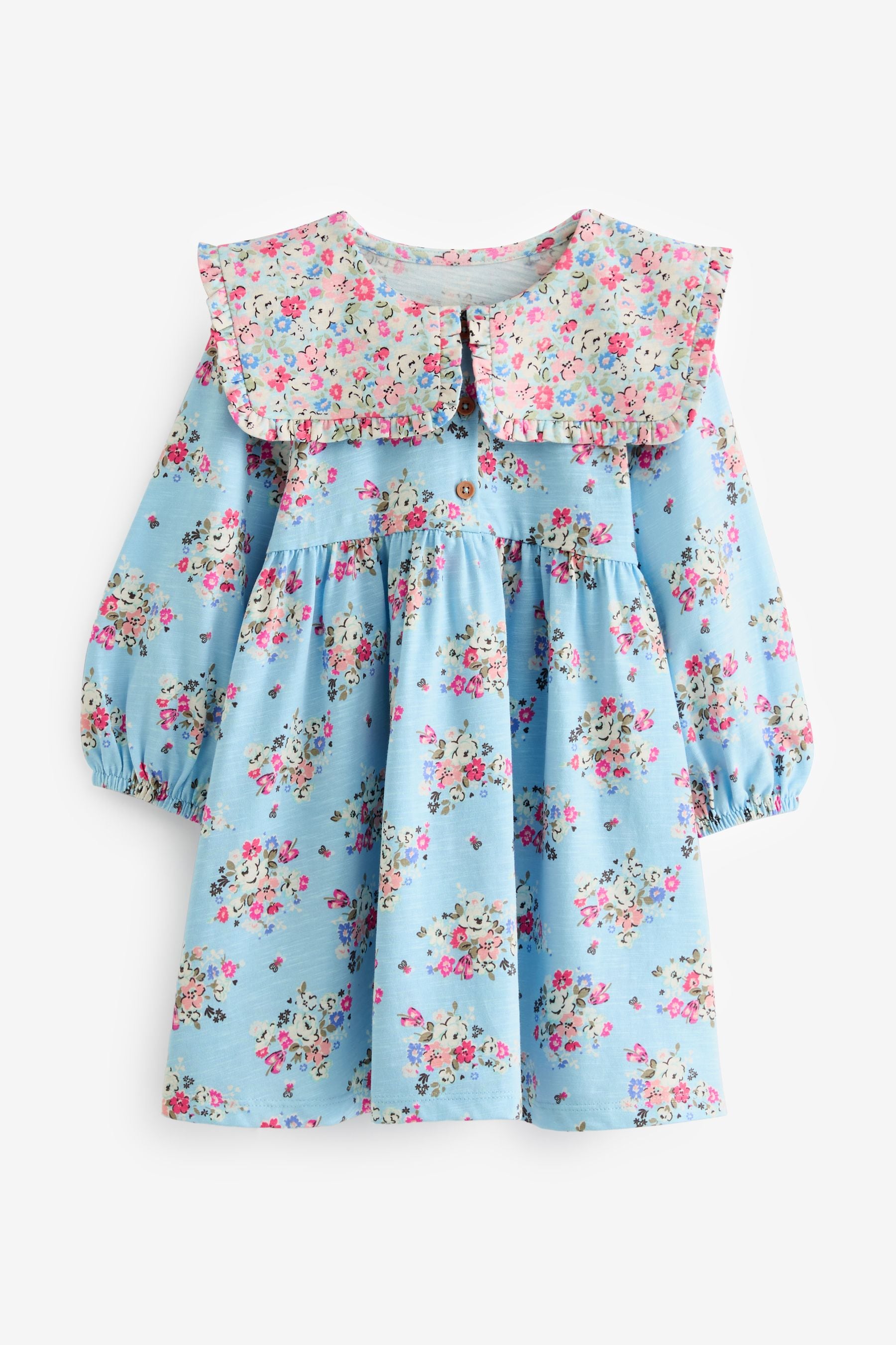 Blue Cath Kidston Collared 100% Cotton Dress (3mths-7yrs)