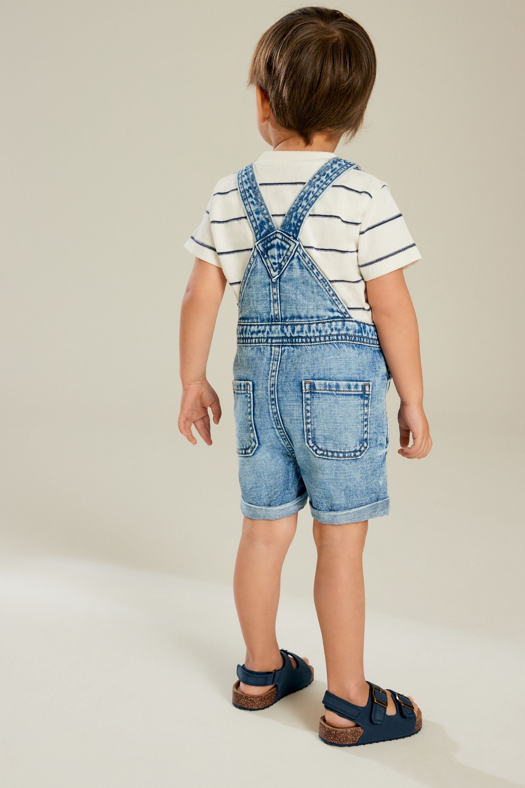 Light Wash 100% Cotton Denim Dungarees (3mths-7yrs)