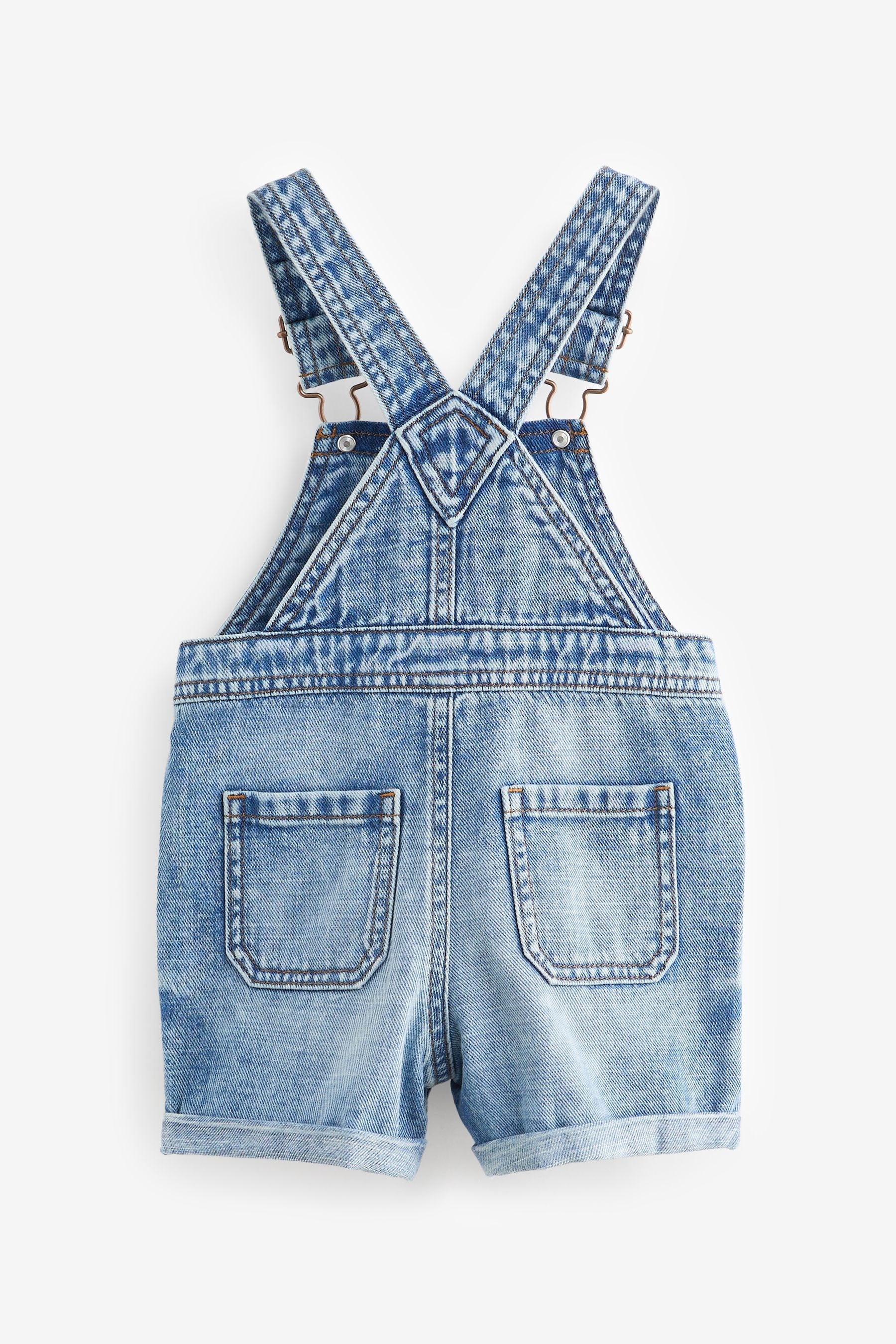 Light Wash 100% Cotton Denim Dungarees (3mths-7yrs)