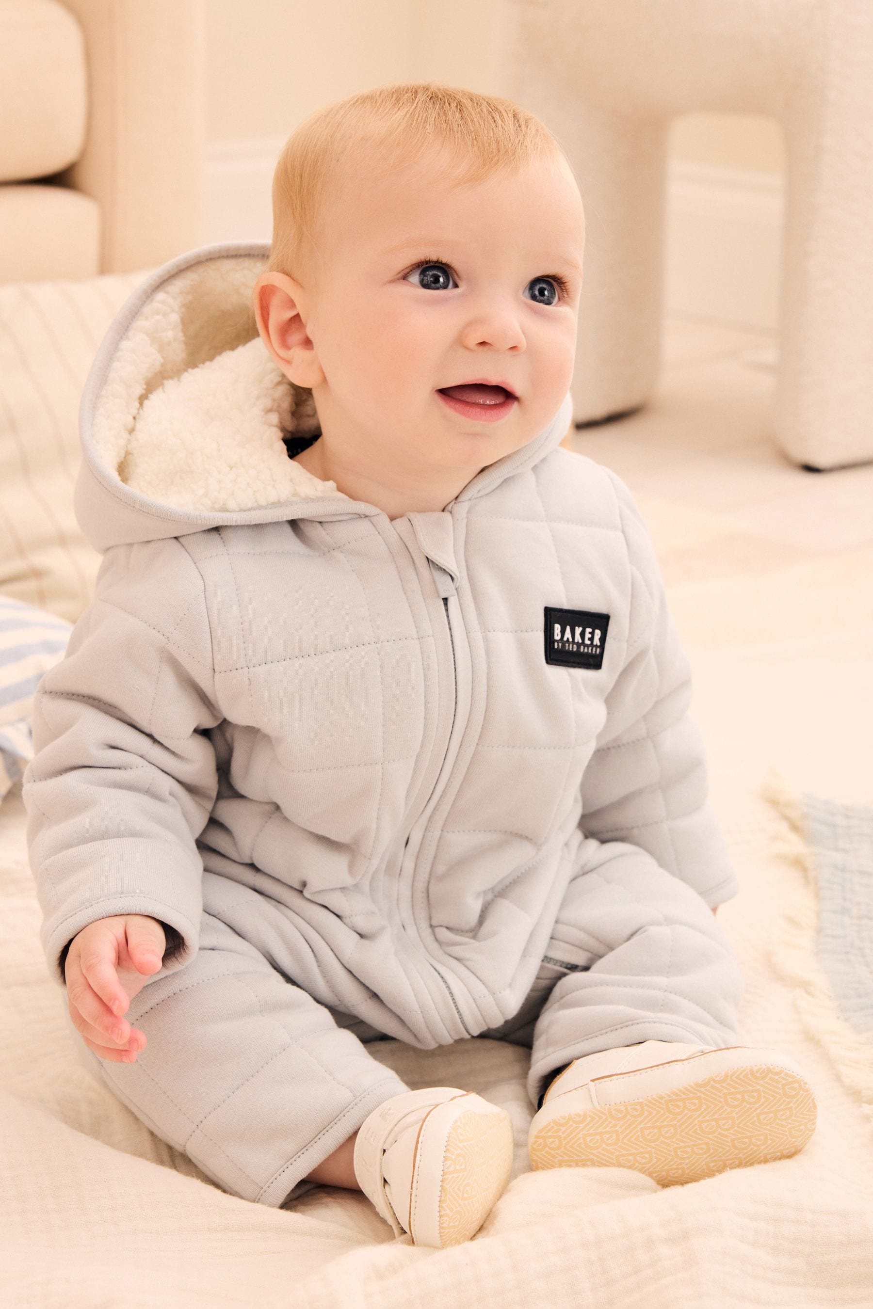 Baker by Ted Baker Grey Quilted Snuggle Suit