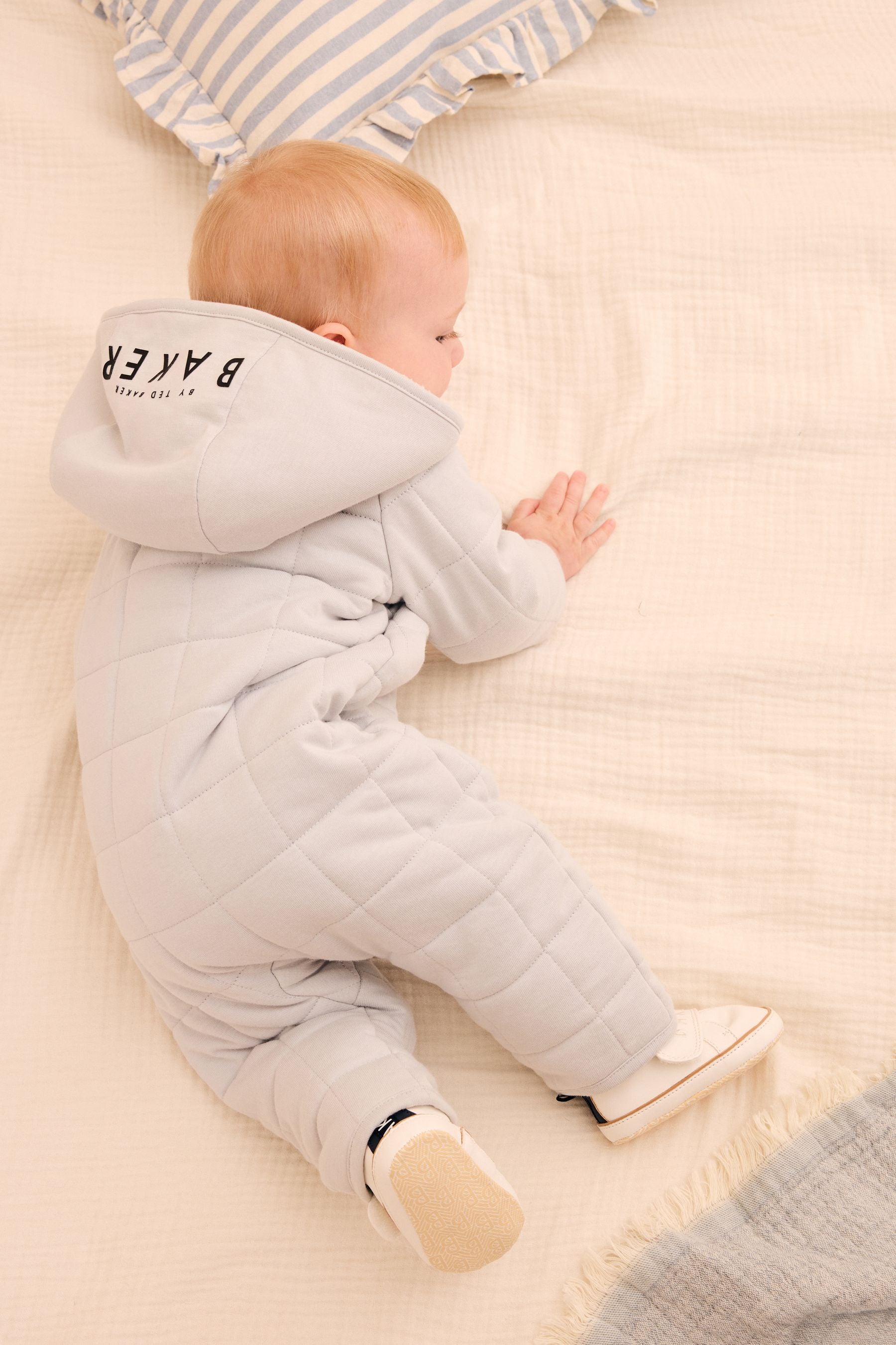 Baker by Ted Baker Grey Quilted Snuggle Suit