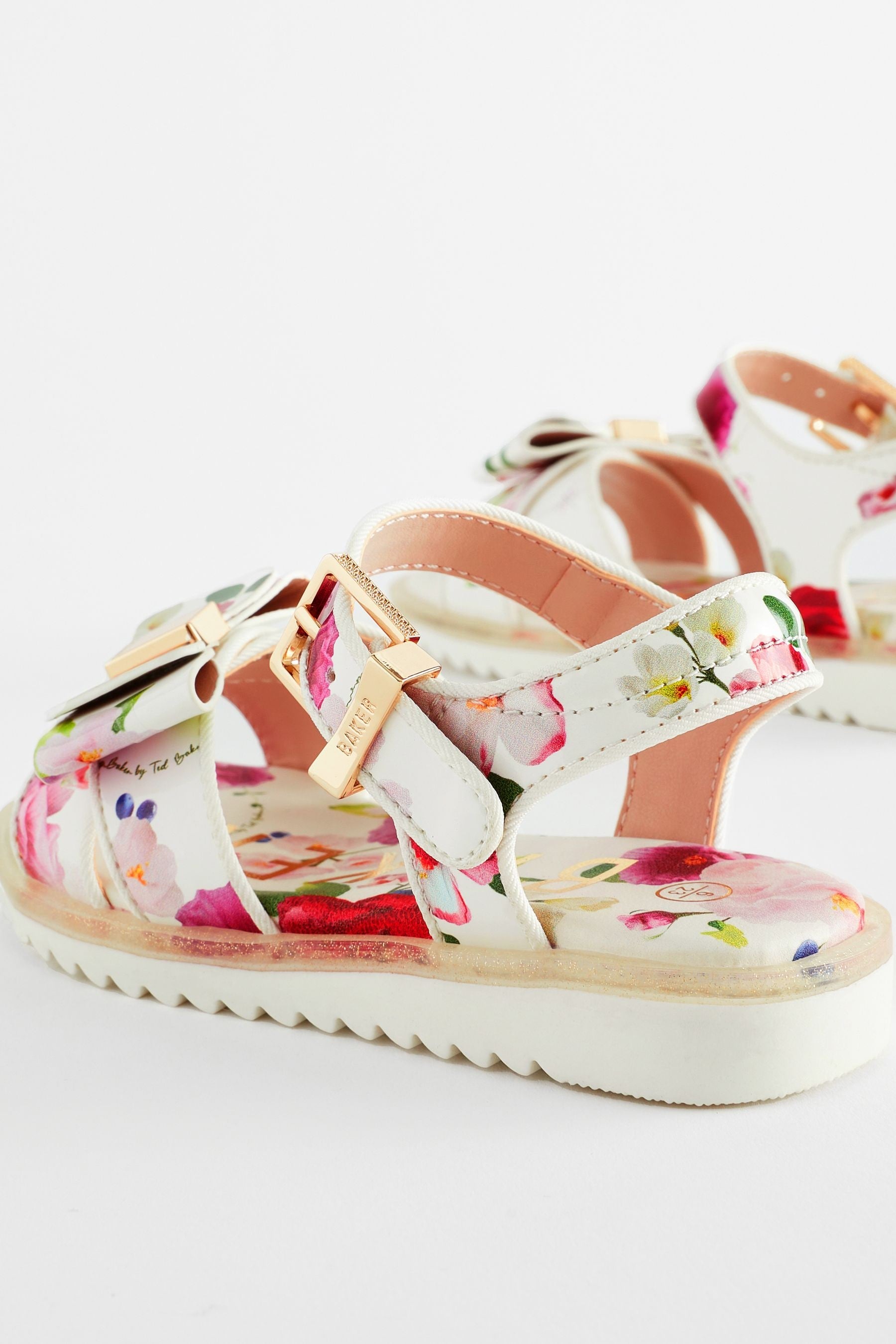 Baker by Ted Baker Girls Pink Sporty Sandals with Bow