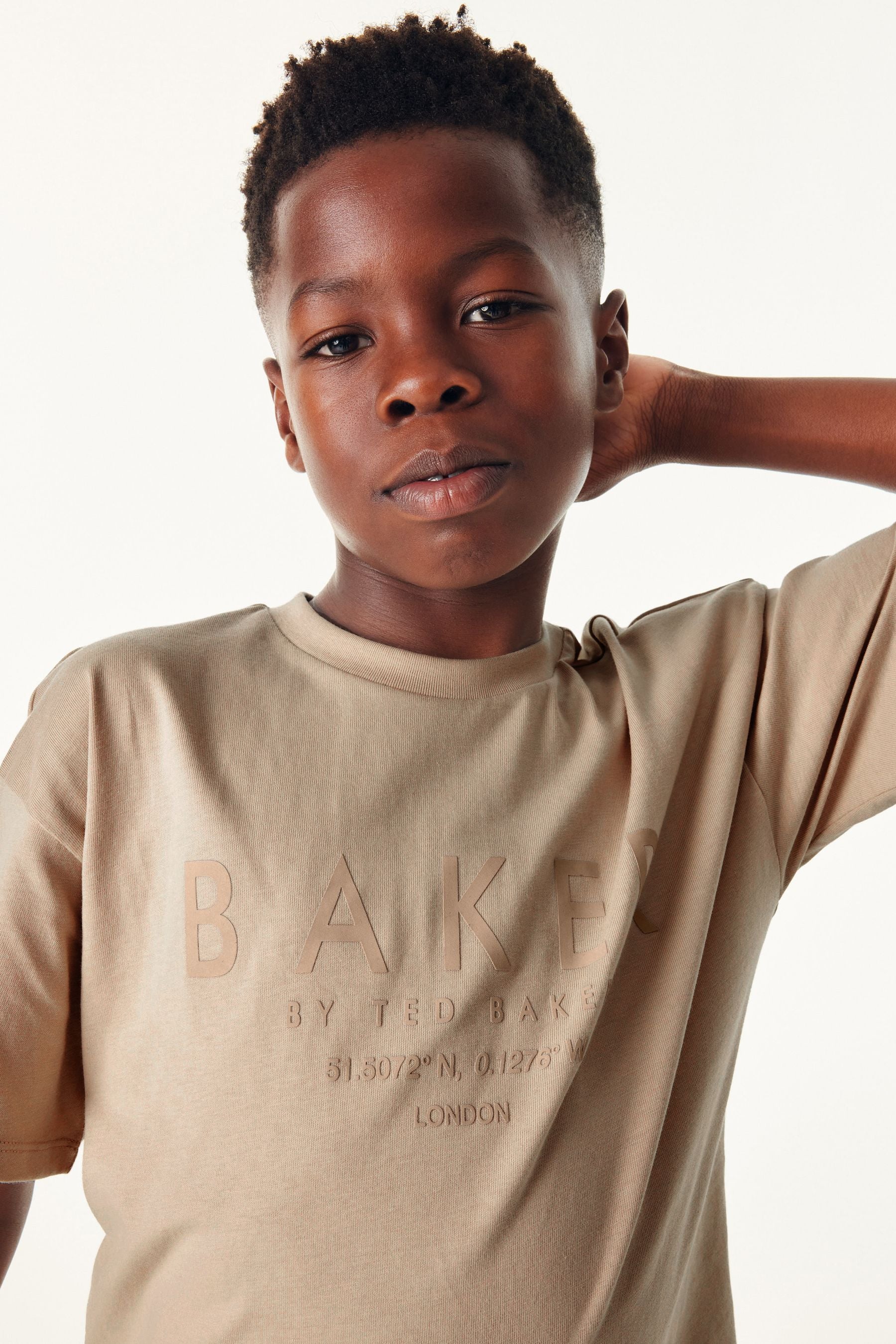 Baker by Ted Baker Oversized Stone 100% Cotton T-Shirt