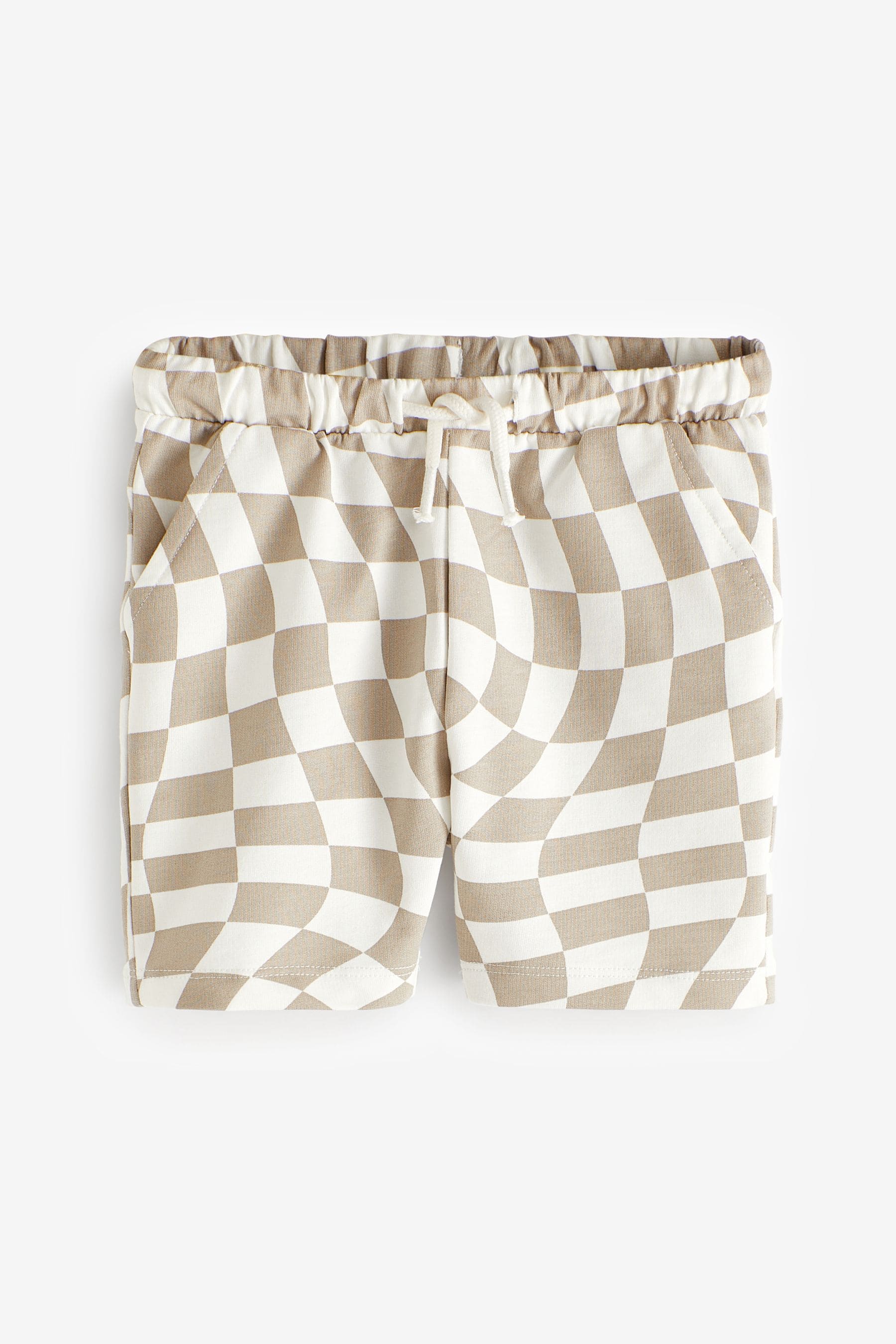 Stone 100% Cotton Checkerboard Jersey Shorts (3mths-7yrs)