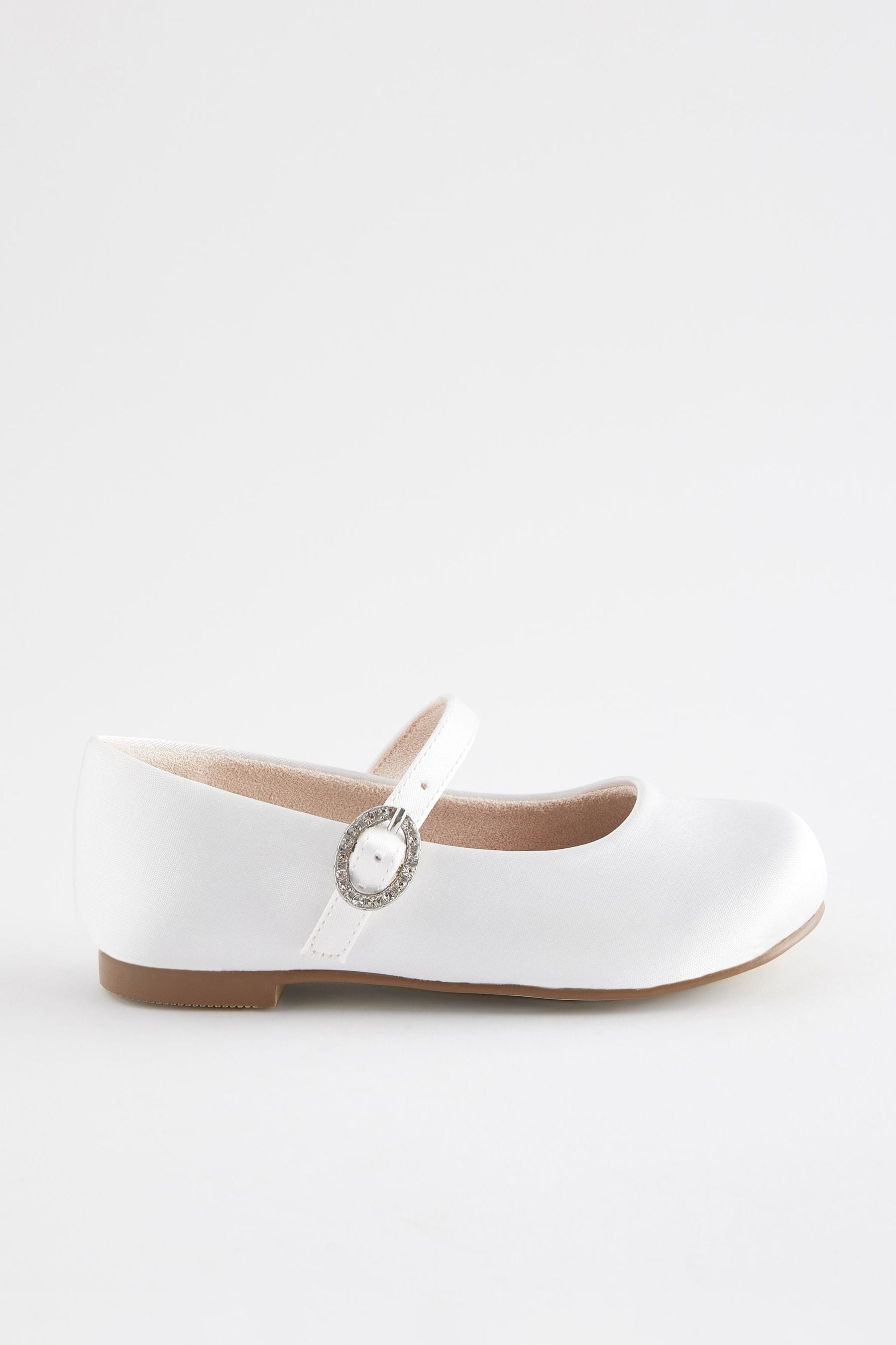 White Standard Fit (F) Bridesmaid Occasion Mary Jane Shoes