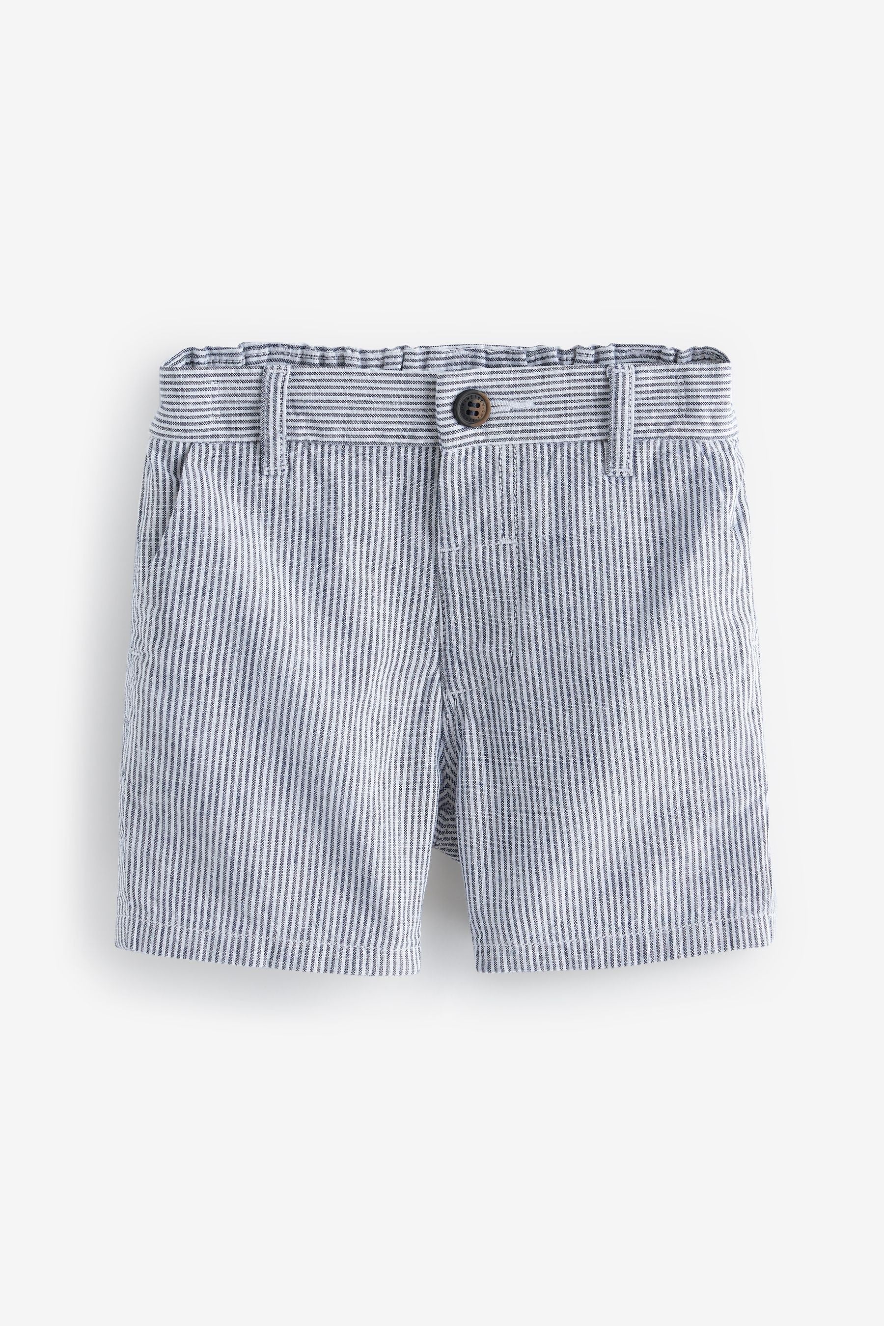 Ticking Stripe Linen Blend Chino Shorts (3mths-7yrs)