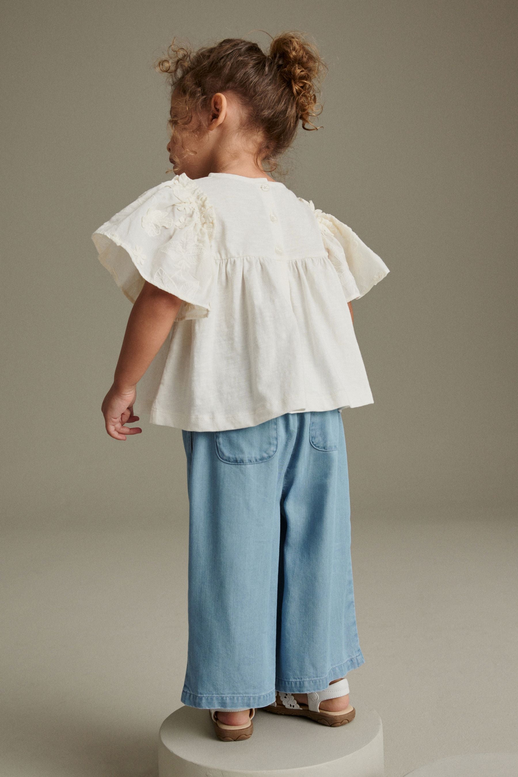 Denim Wide Leg Trousers (3mths-7yrs)