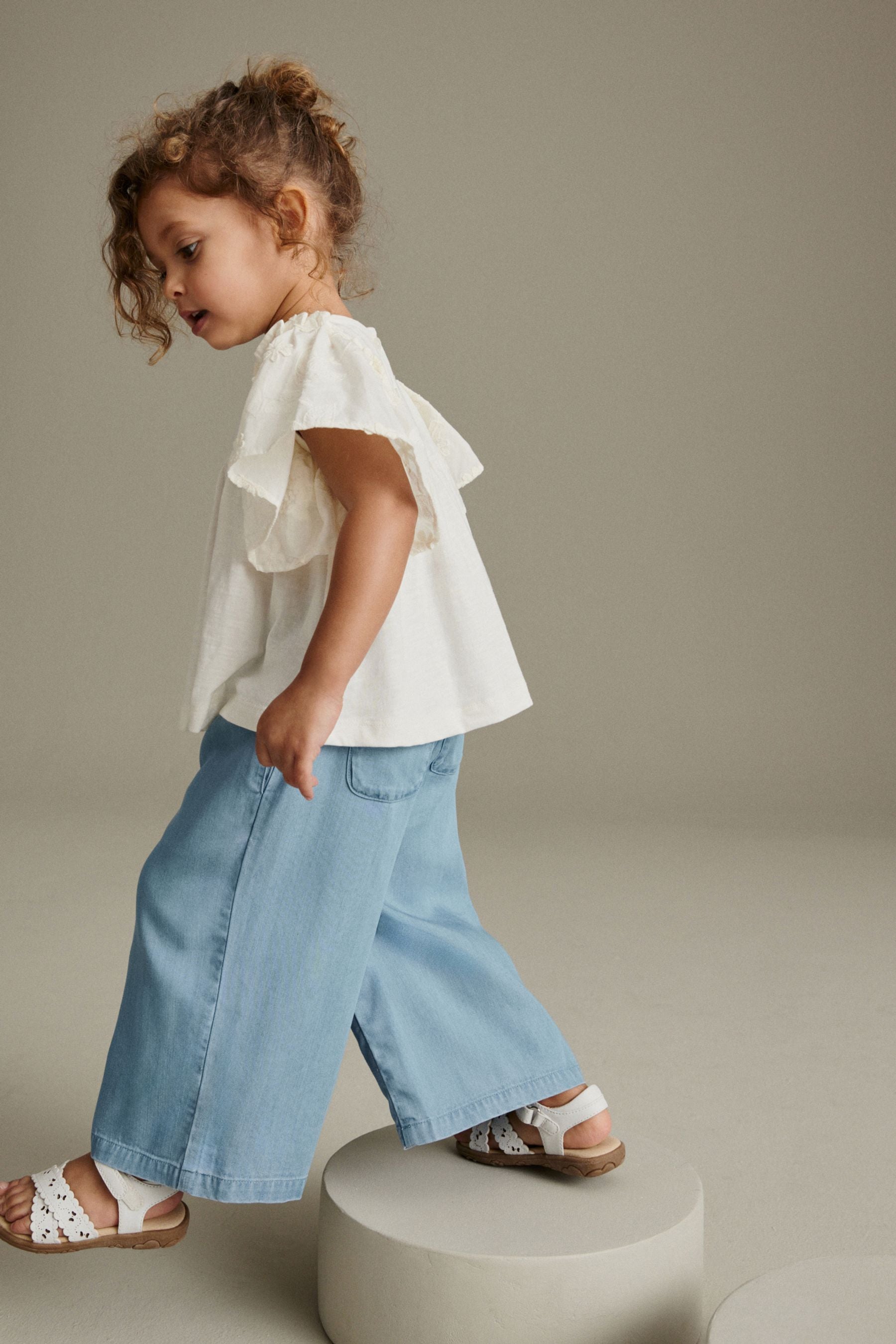 Denim Wide Leg Trousers (3mths-7yrs)