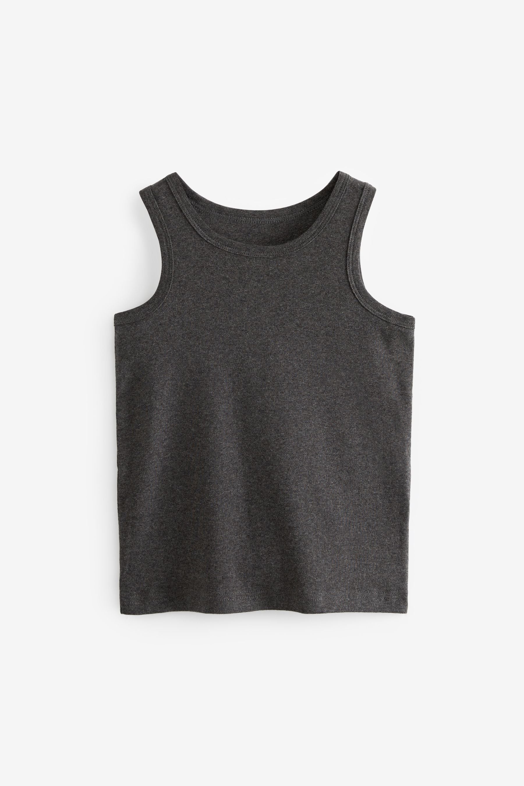 Grey Organic Cotton Vests 5 Pack (1.5-16yrs)