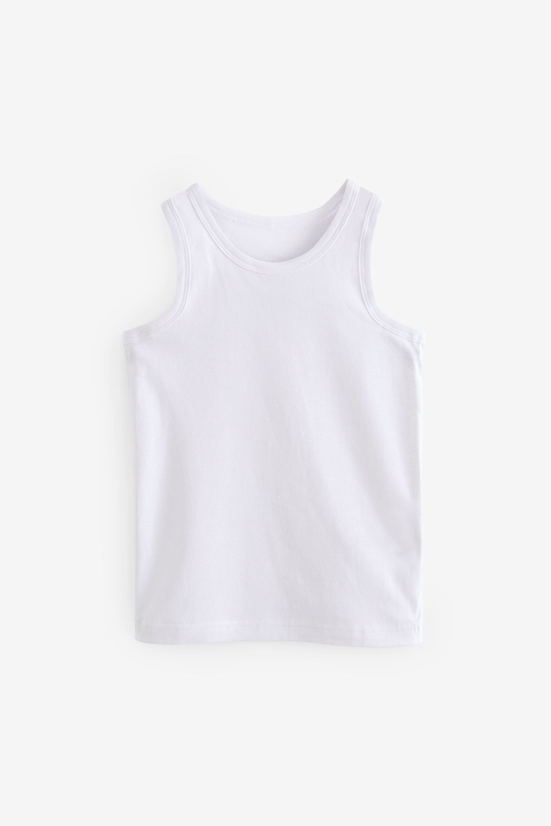 Grey Organic Cotton Vests 5 Pack (1.5-16yrs)