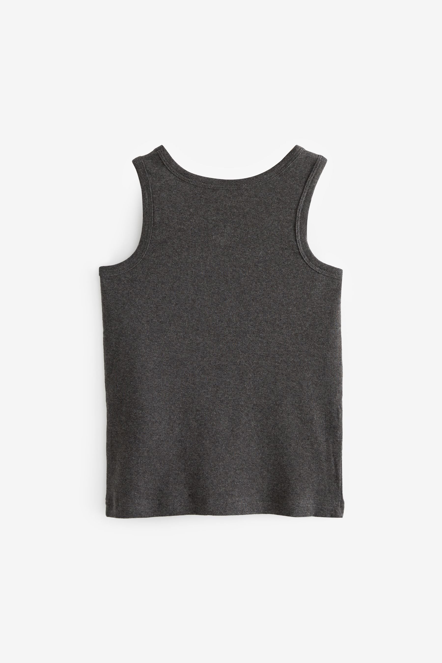 Grey Organic Cotton Vests 5 Pack (1.5-16yrs)