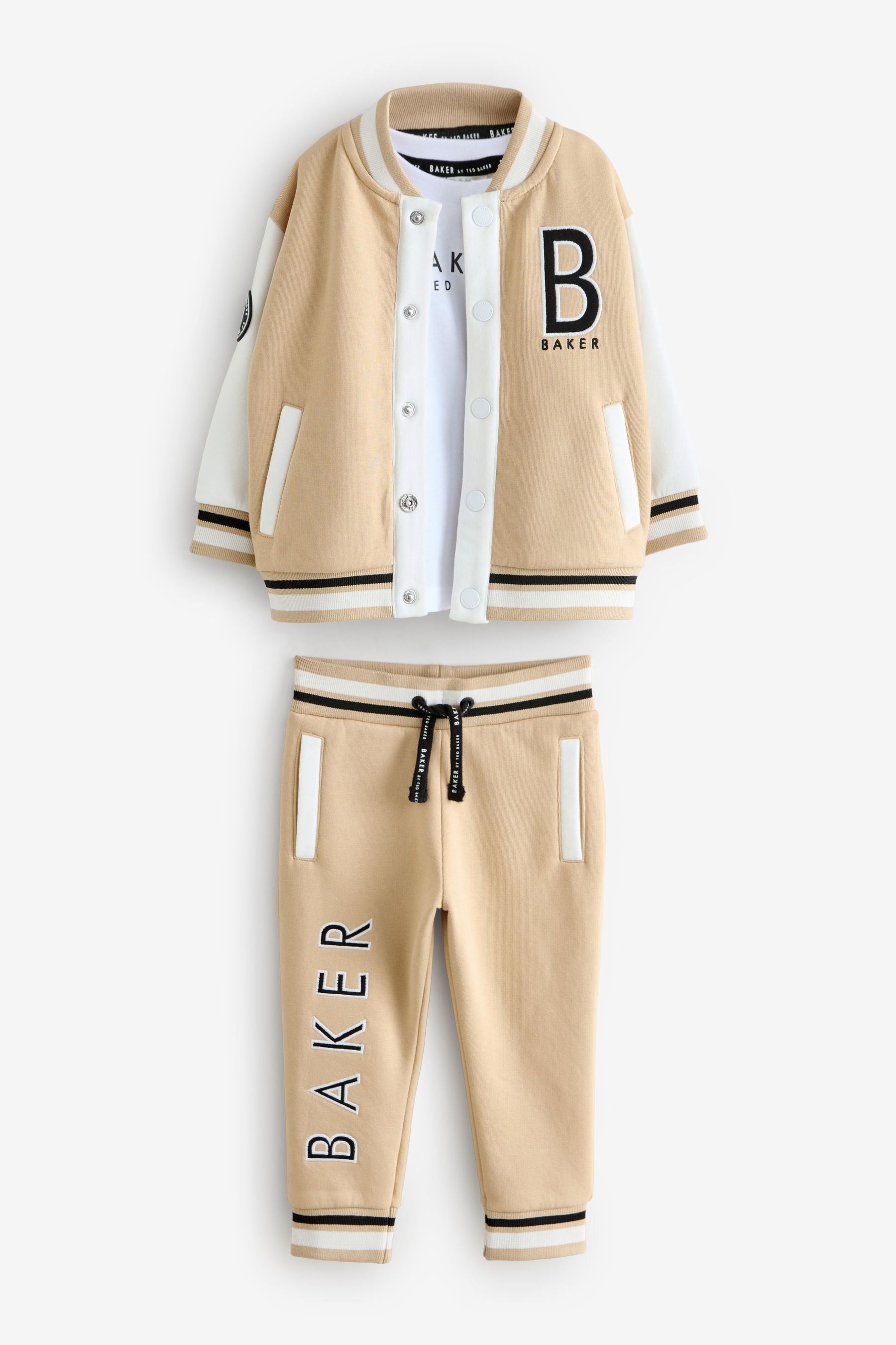 Baker by Ted Baker Neutral Varsity 3 Piece Set