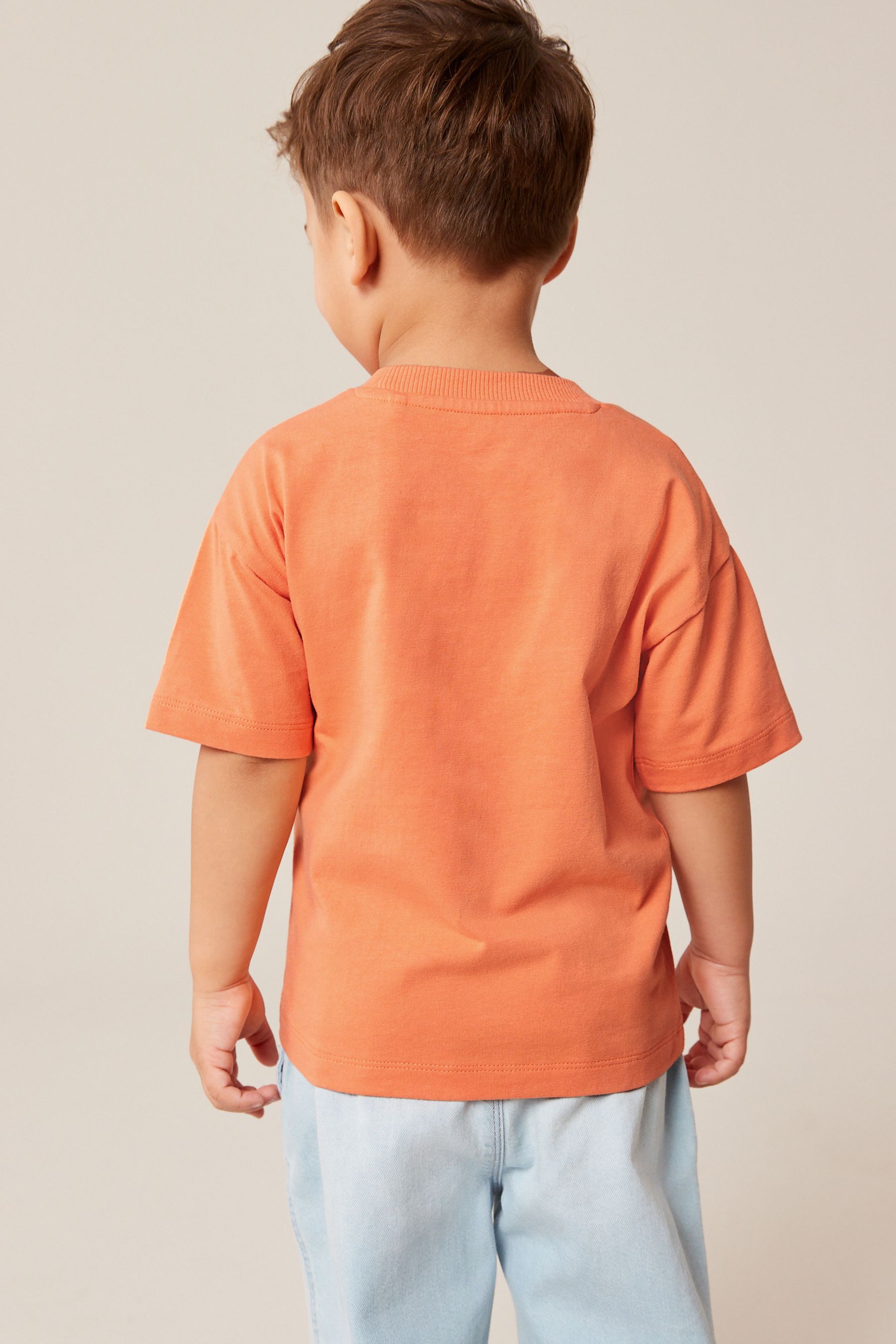 Orange Simple Short Sleeve T-Shirt (3mths-7yrs)