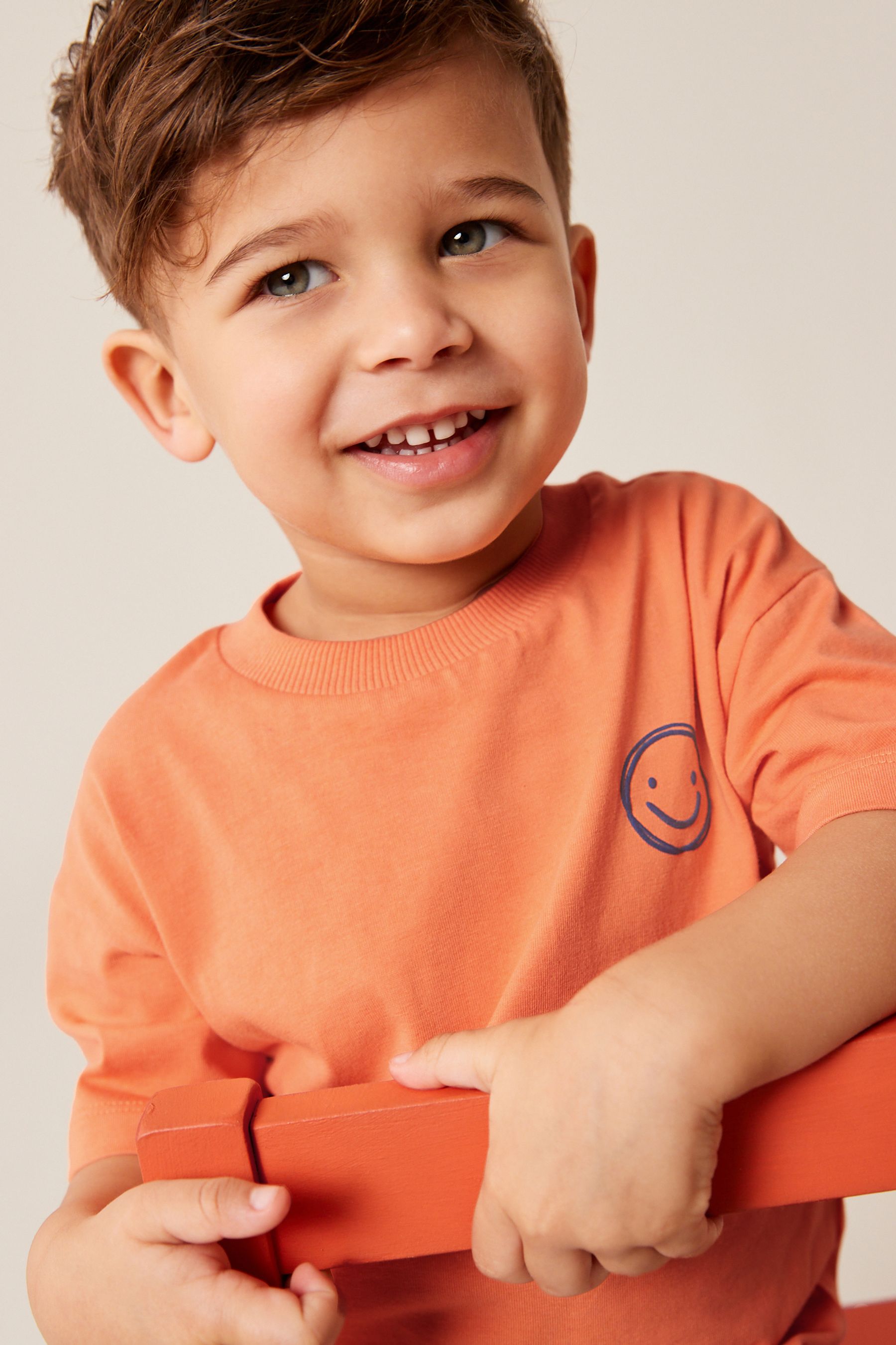 Orange Simple Short Sleeve T-Shirt (3mths-7yrs)