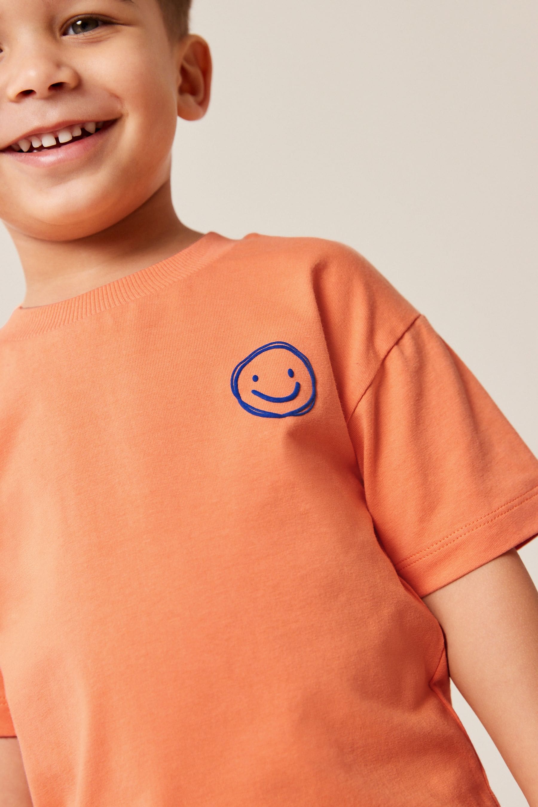 Orange Simple Short Sleeve T-Shirt (3mths-7yrs)