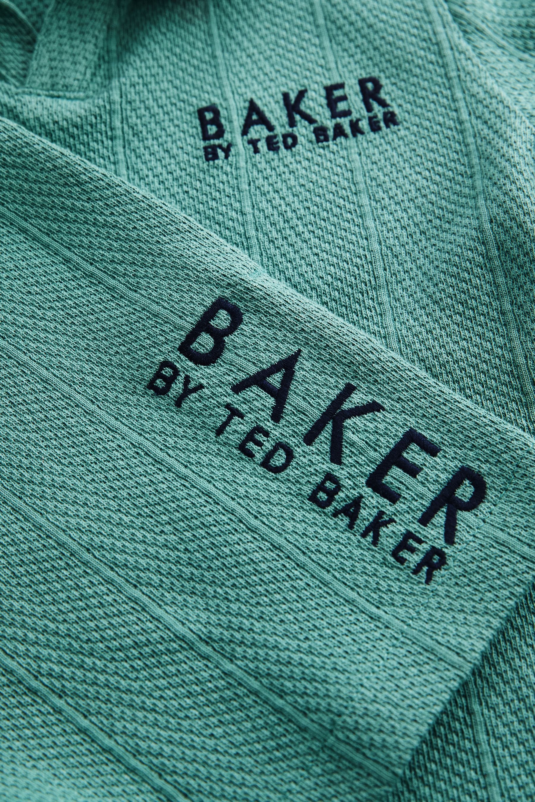 Green Baker by Ted Baker Green Textured Polo Shirt and Short Set