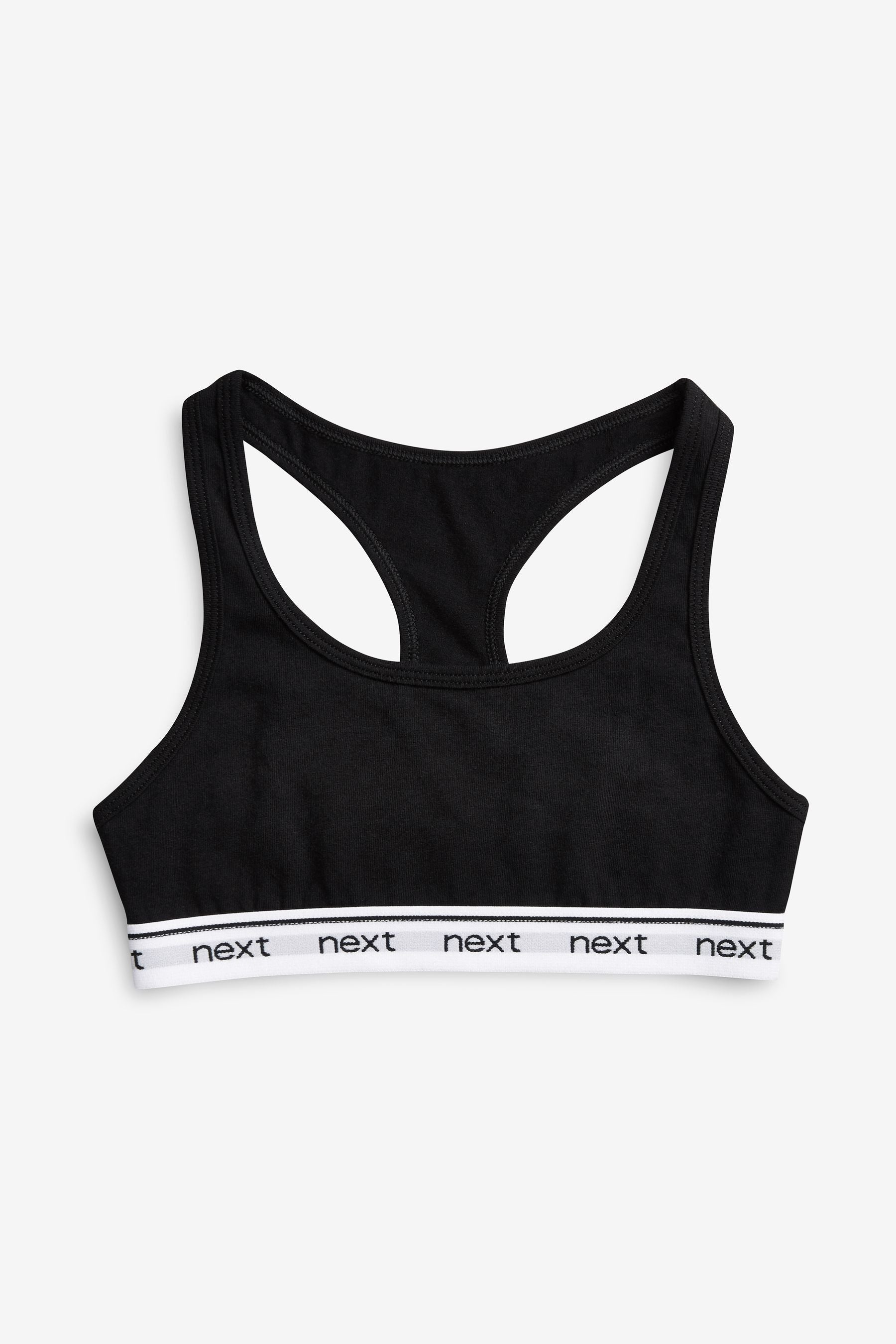 Black/Grey Racer Back Crop Tops 3 Pack (5-16yrs)