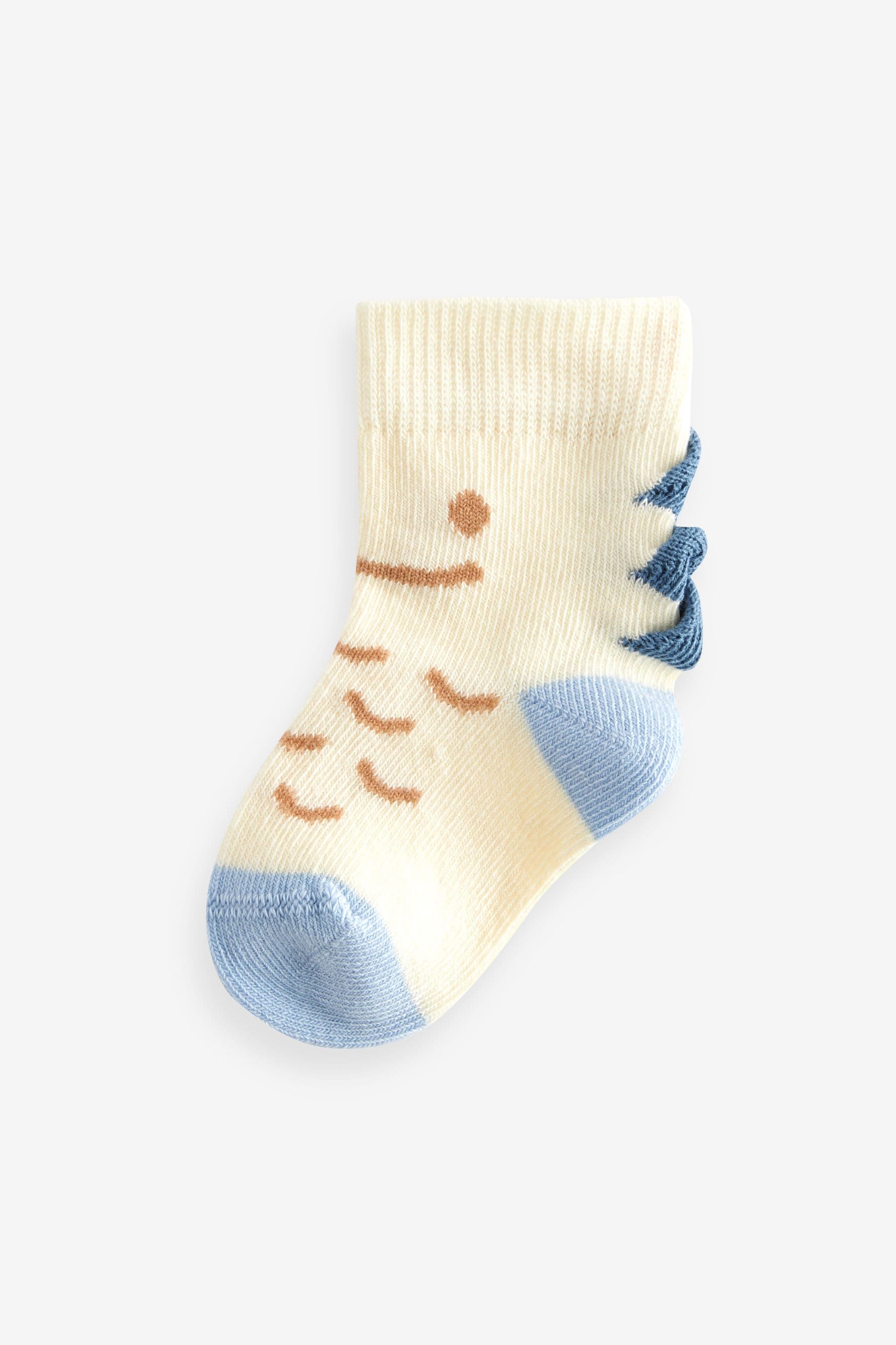 Blue Baby Character Socks 3 Pack (0mths-2yrs)