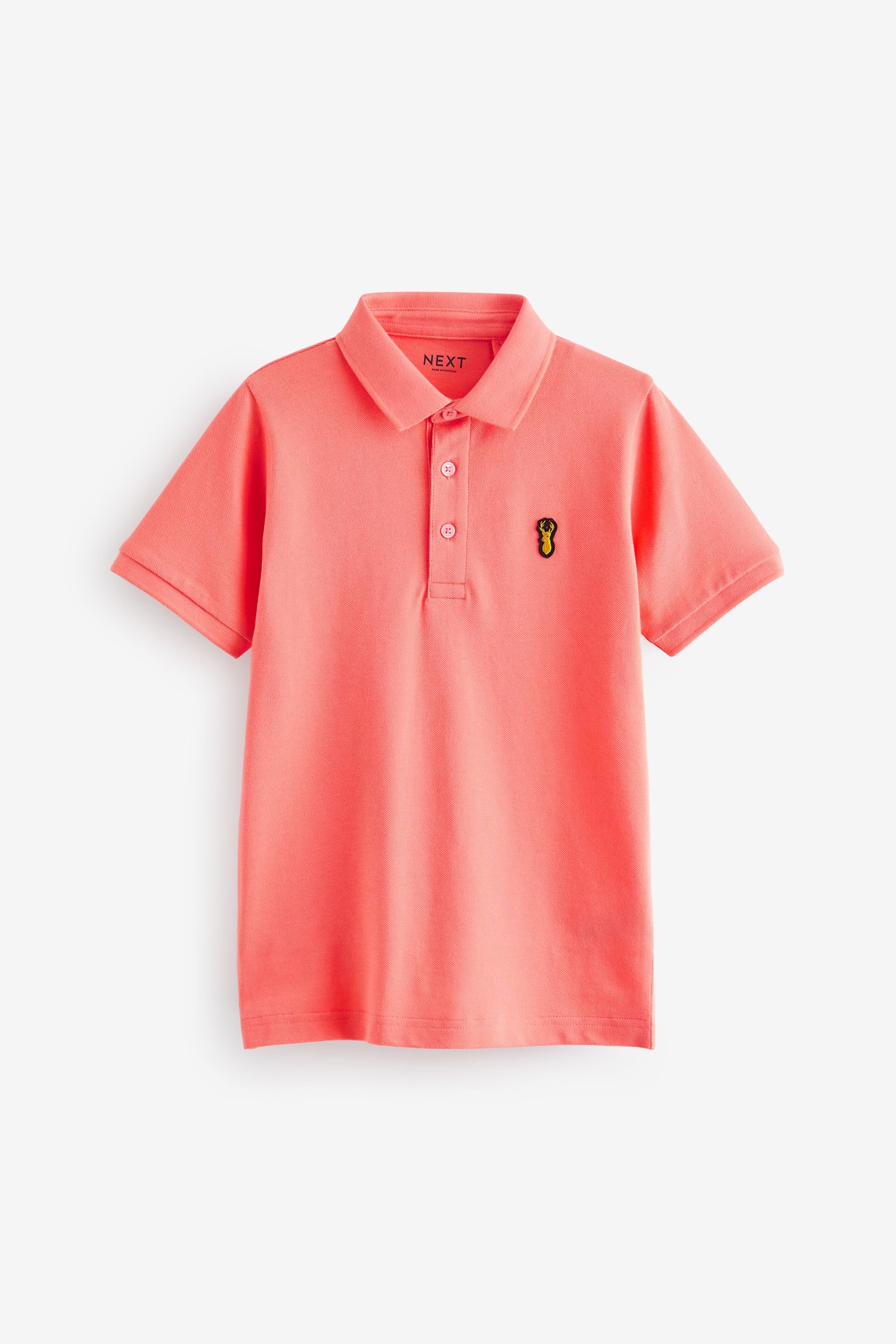 Pink Salmon Short Sleeve Polo Shirt (3-16yrs)