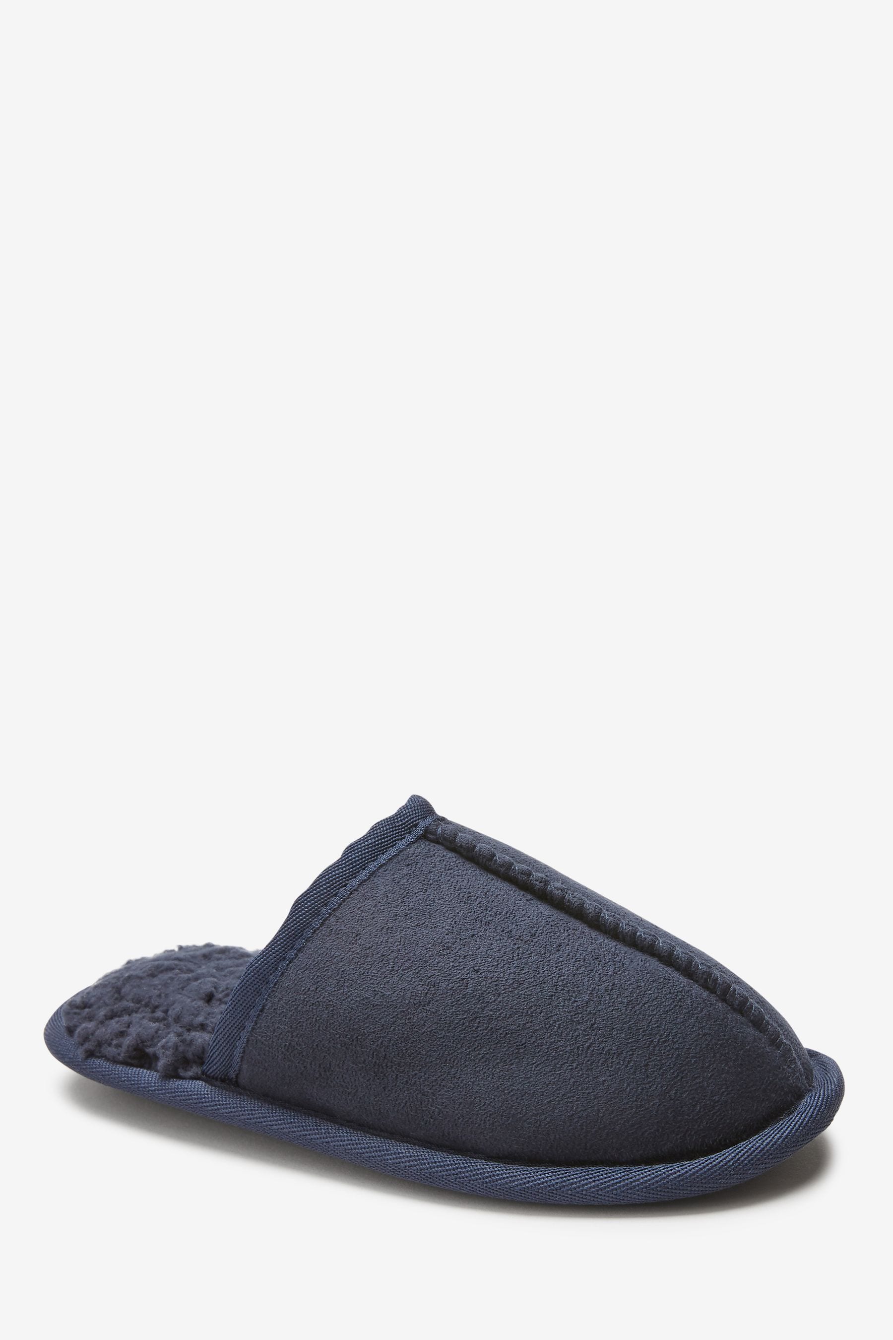 Navy Slip-On Mule Slippers