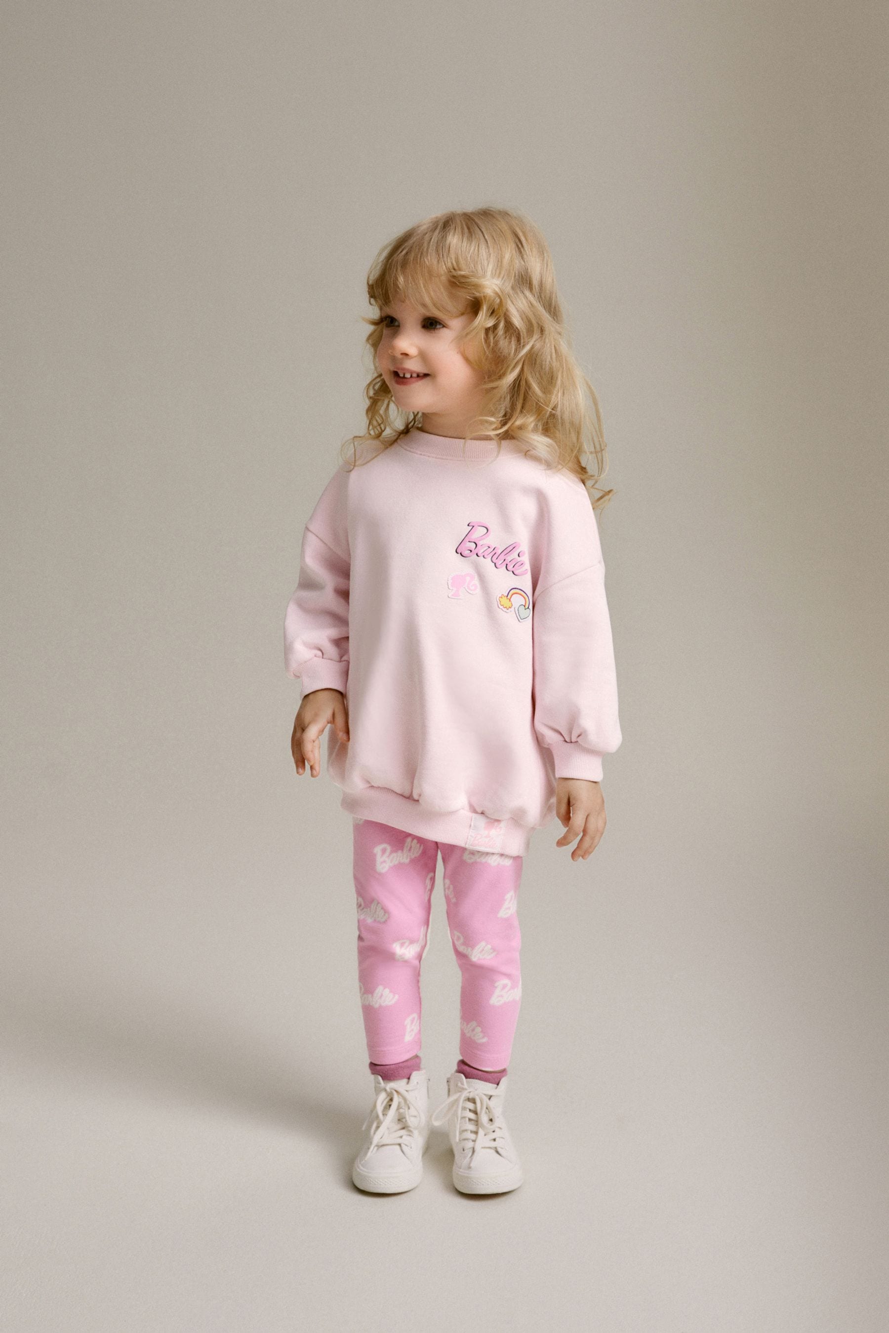 Pink Barbie Crew Sweatshirt & Leggings Set (3mths-7yrs)