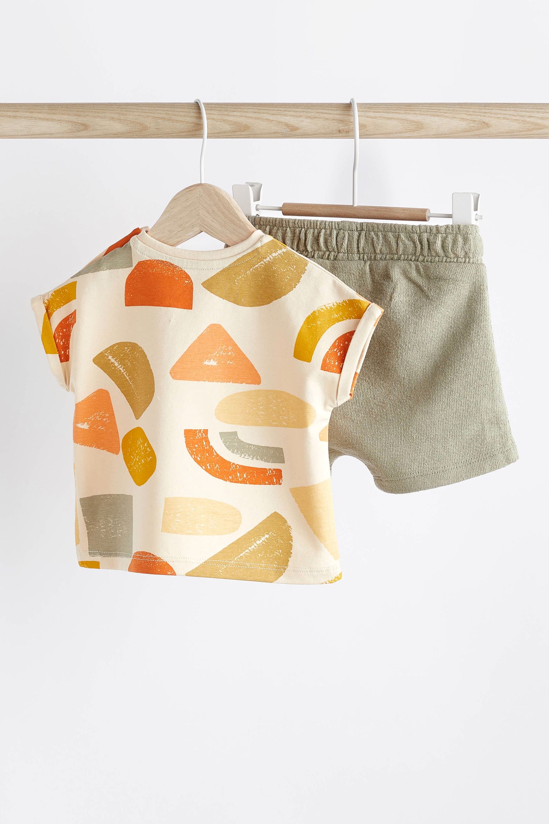 Multi Baby T-Shirt And Shorts 2 Piece Set