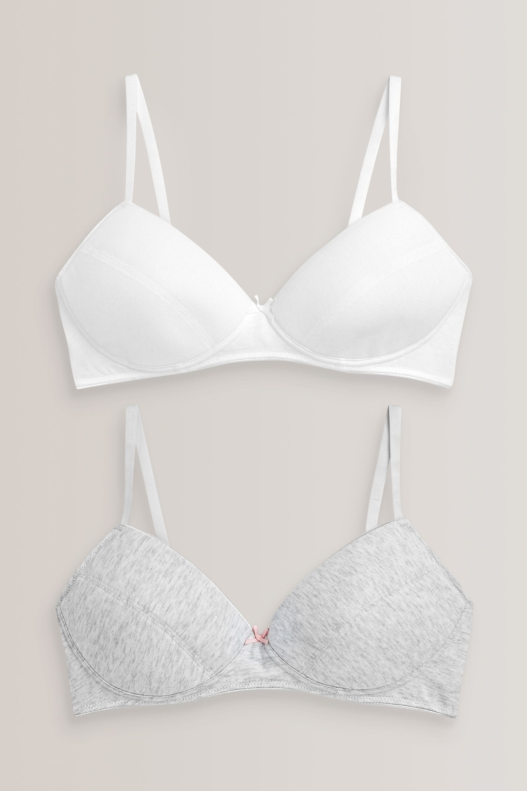 Grey/White 2 Pack First Trainer Bras