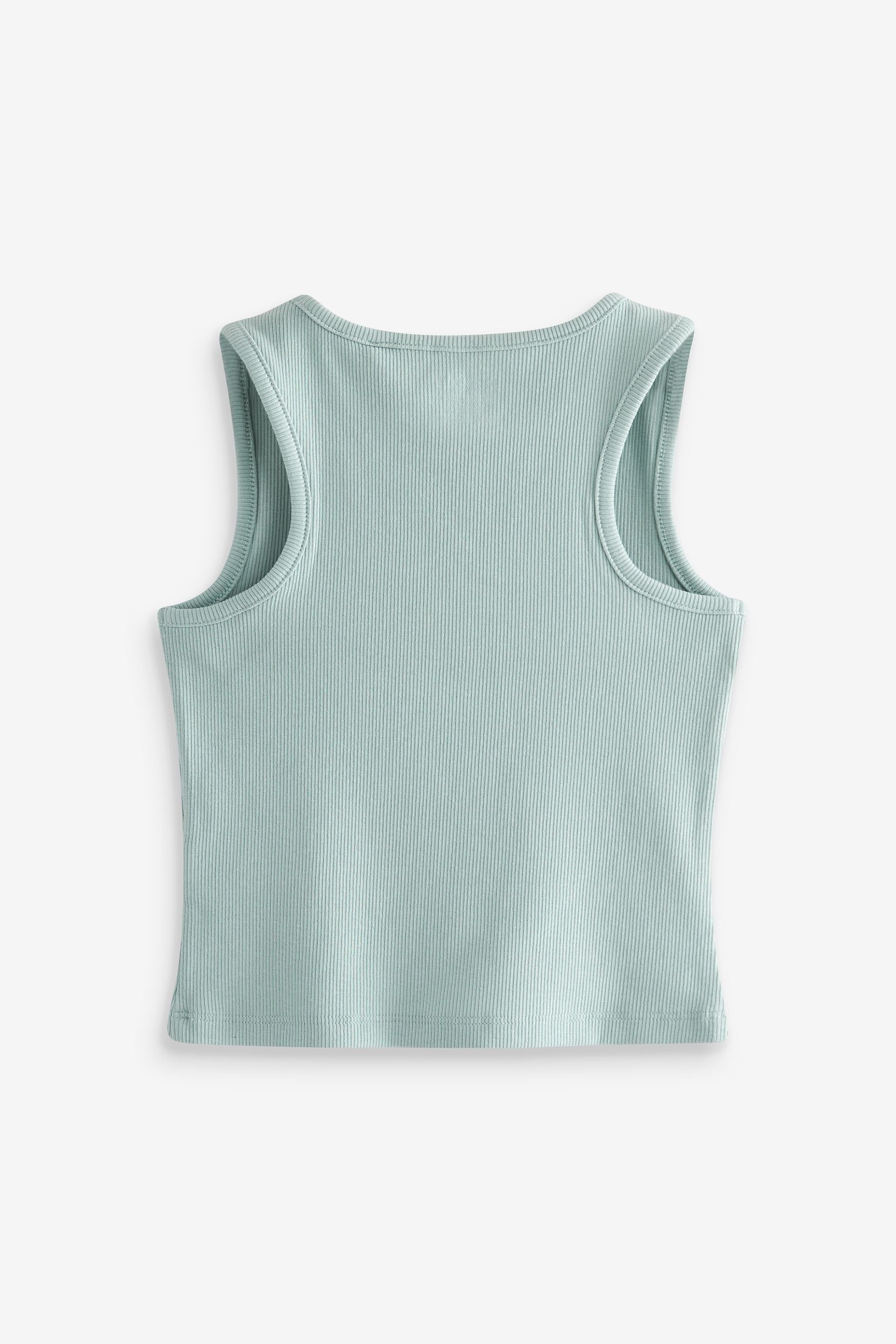 Blue Boxy Rib Vest (3-16yrs)