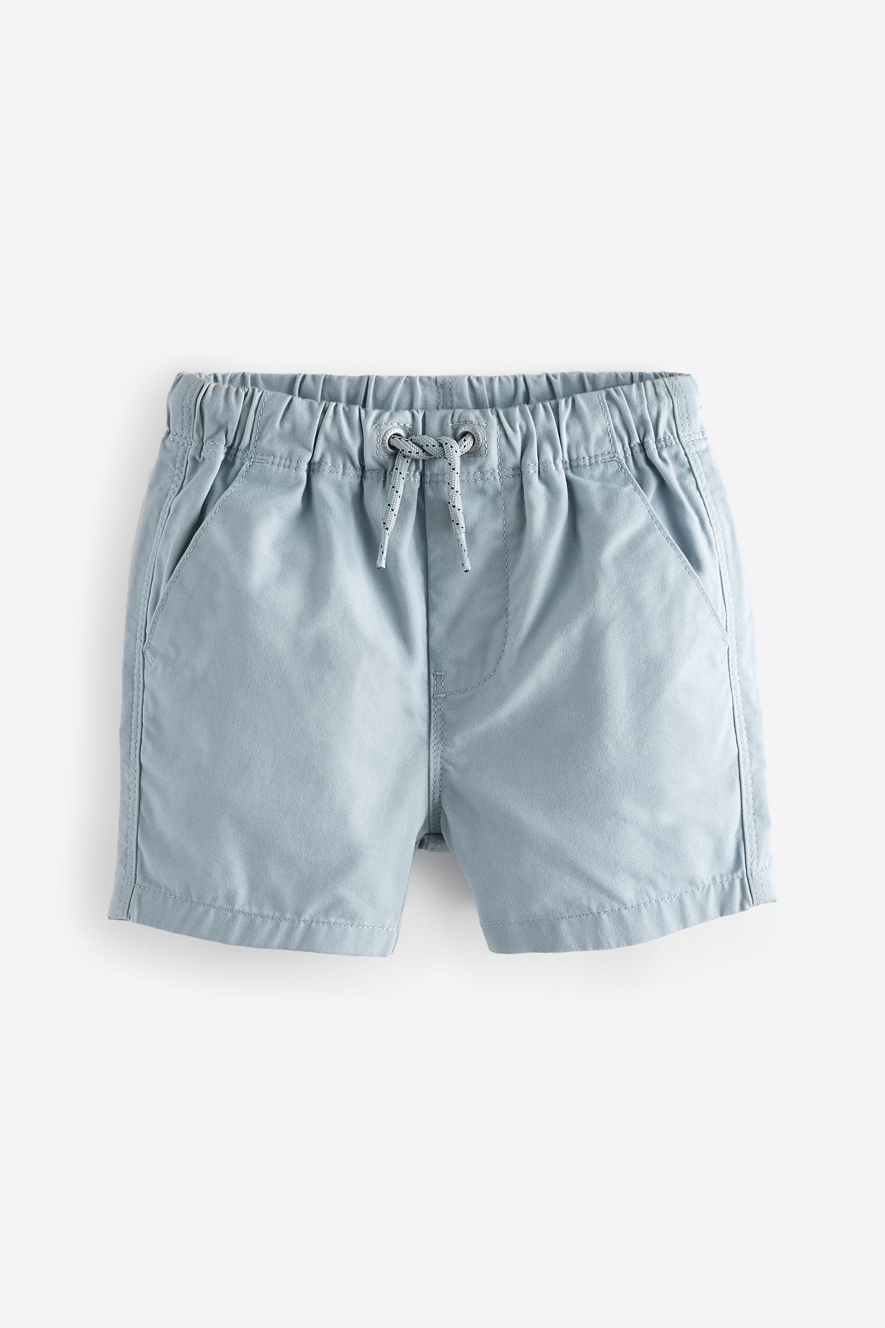 Tan/Blue/Lemon Pull-On 100% Cotton Shorts 3 Pack (3mths-7yrs)