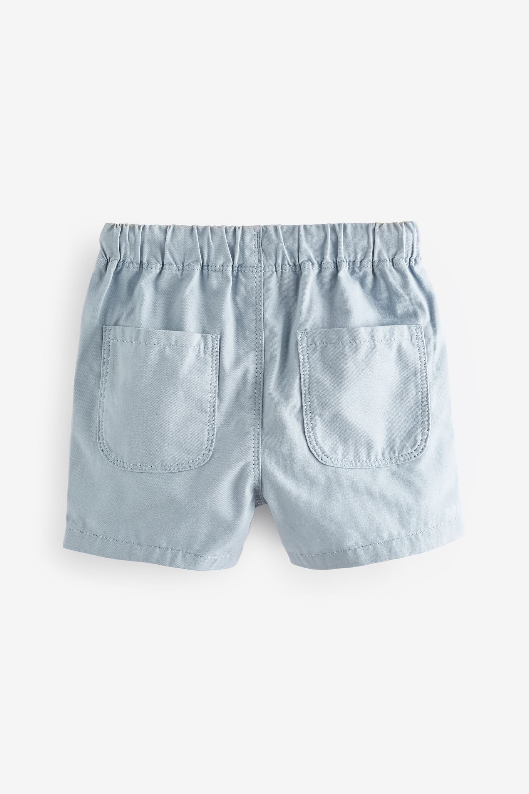 Tan/Blue/Lemon Pull-On 100% Cotton Shorts 3 Pack (3mths-7yrs)