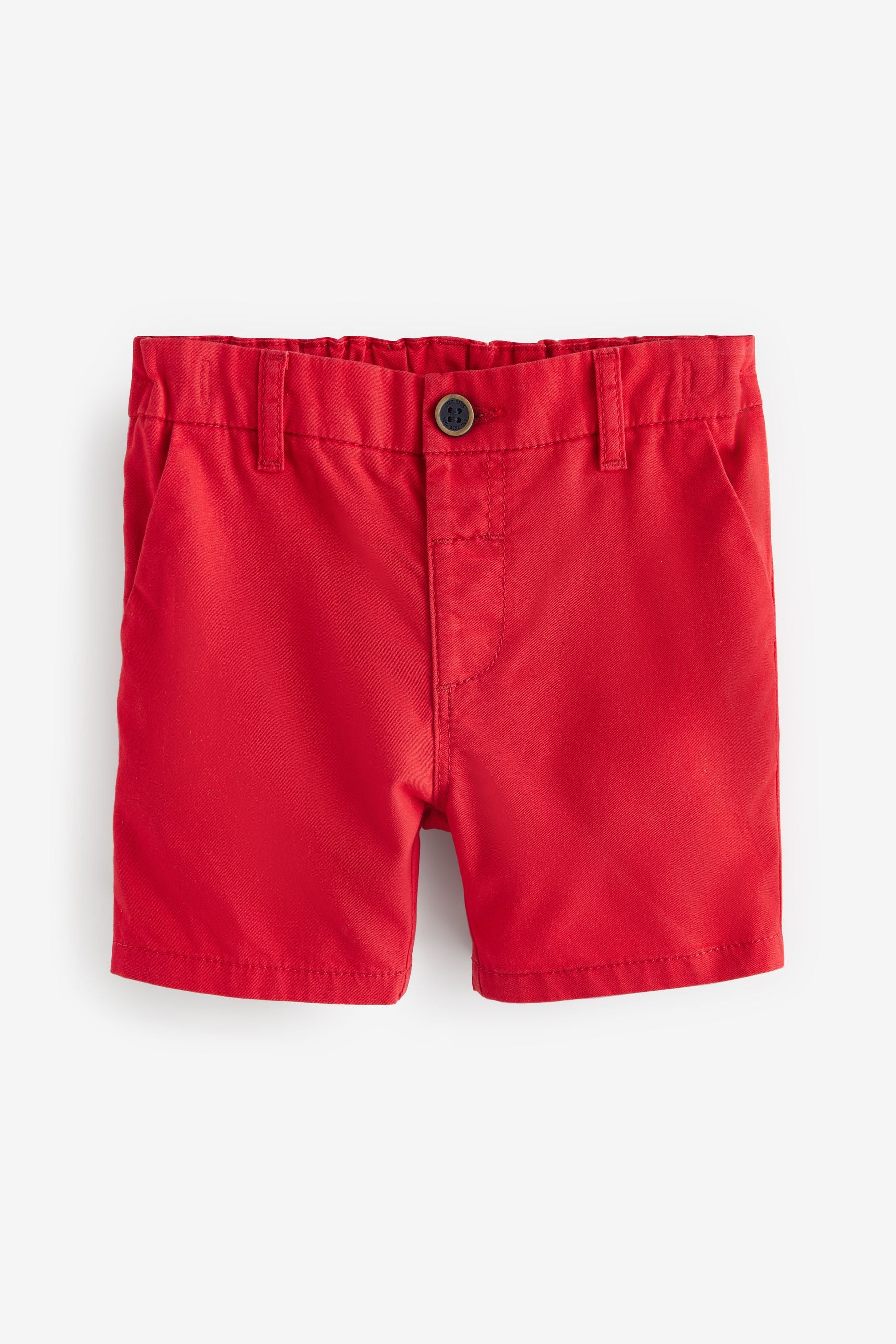 Red 100% Cotton Chinos Shorts (3mths-7yrs)