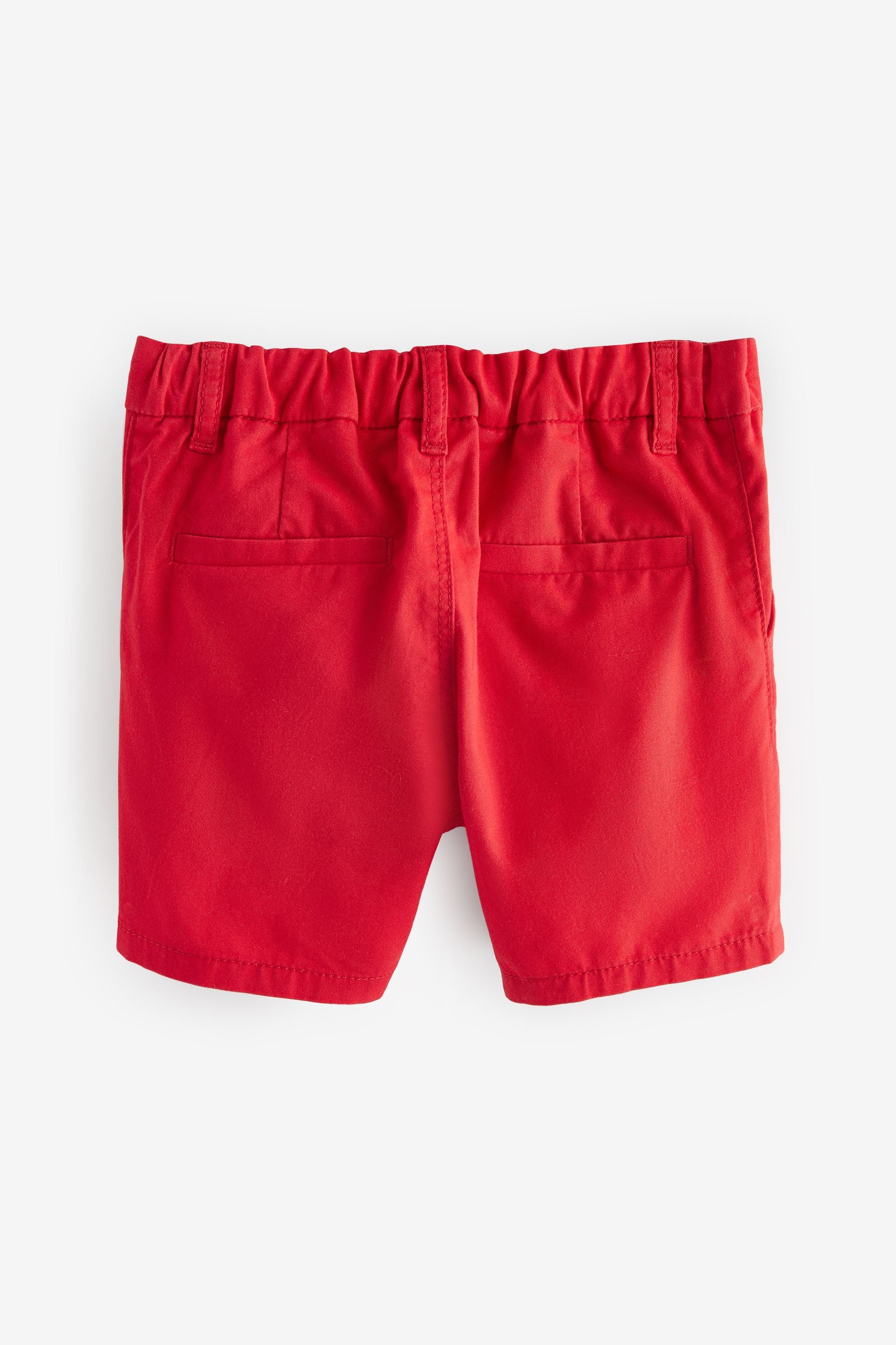 Red 100% Cotton Chinos Shorts (3mths-7yrs)