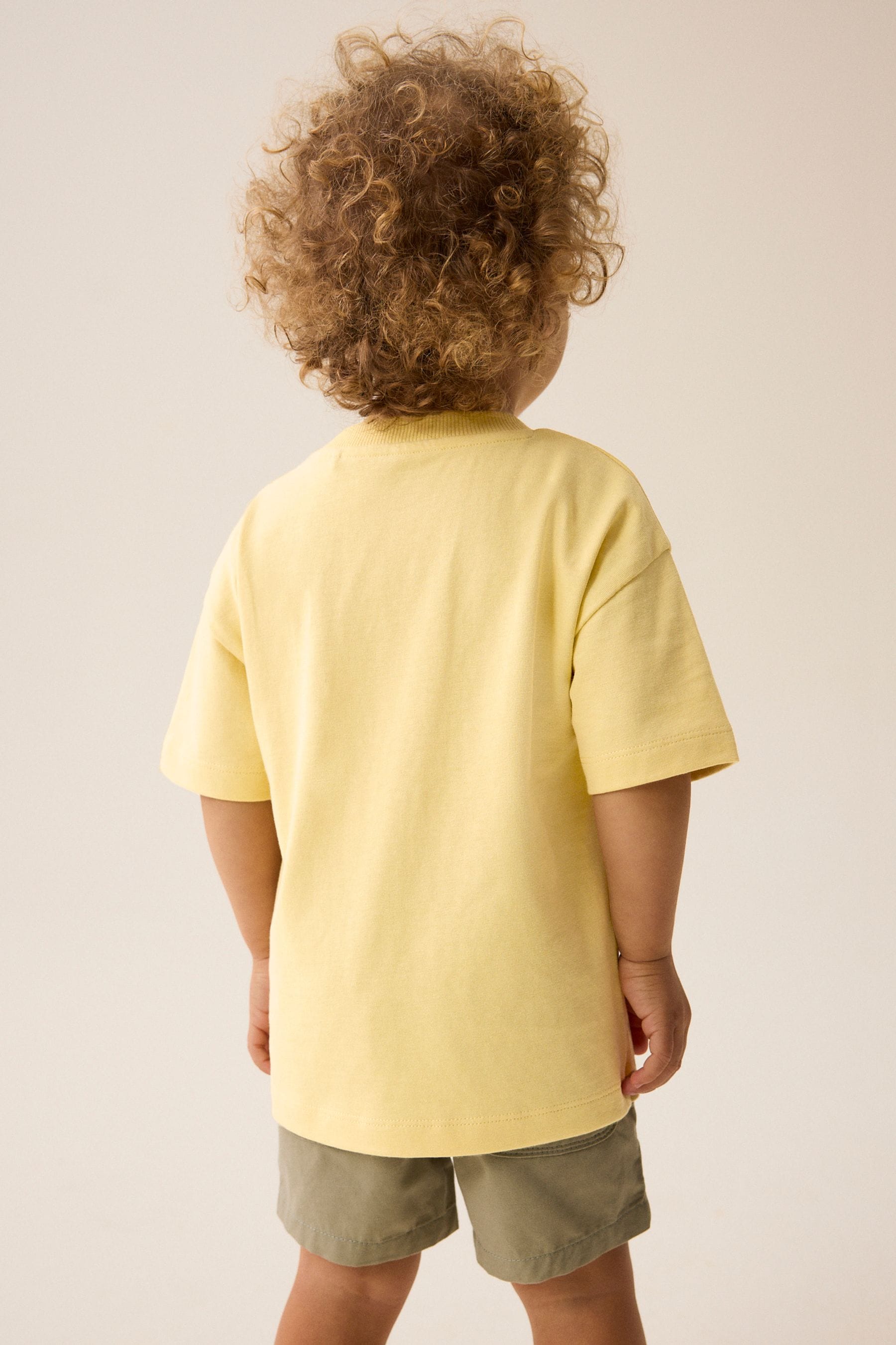 Yellow Appliquééé Transport Short Sleeve T-Shirt (3mths-7yrs)