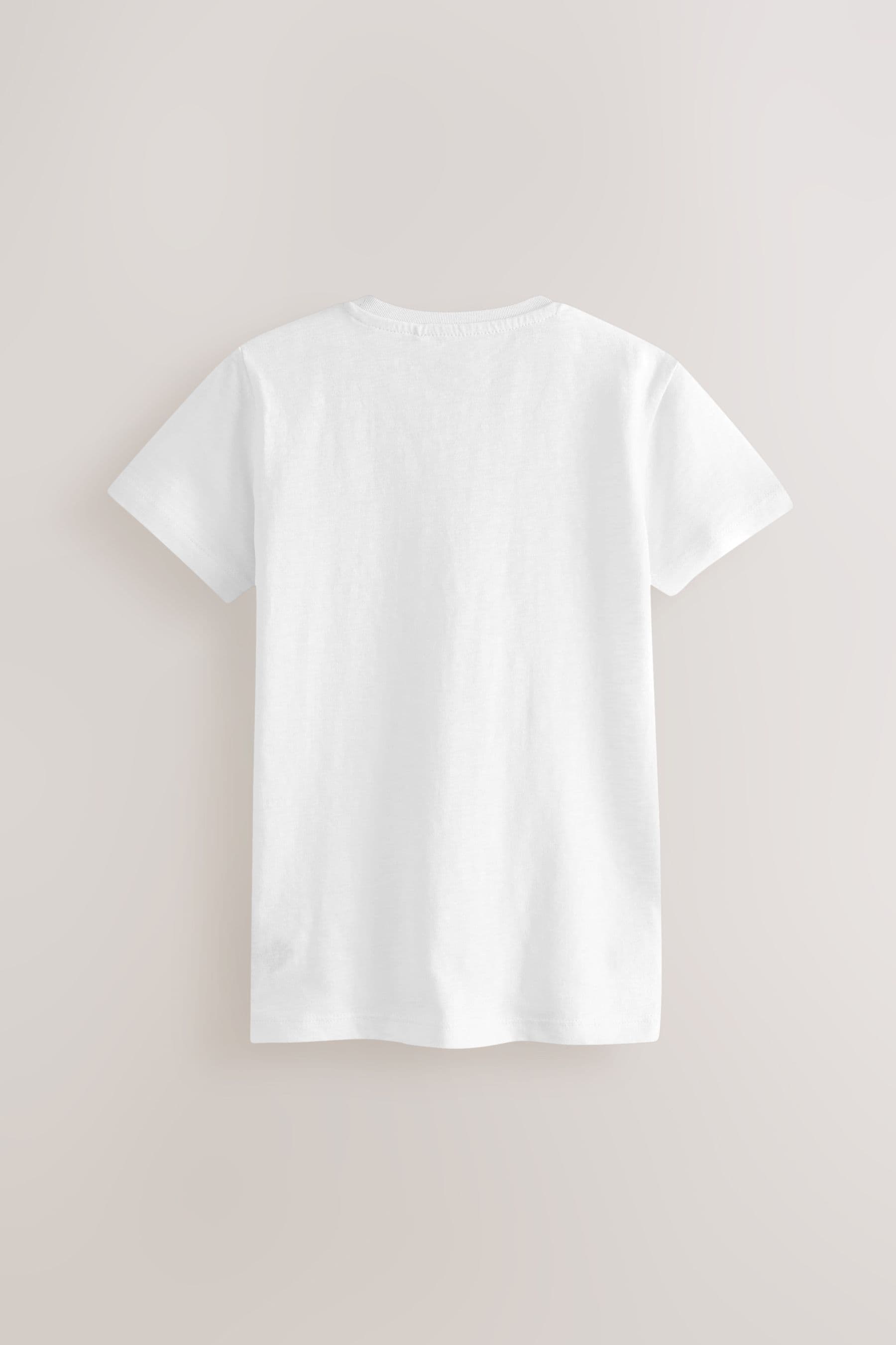 White 100% Cotton Short Sleeve Plain T-Shirt (3mths-7yrs)