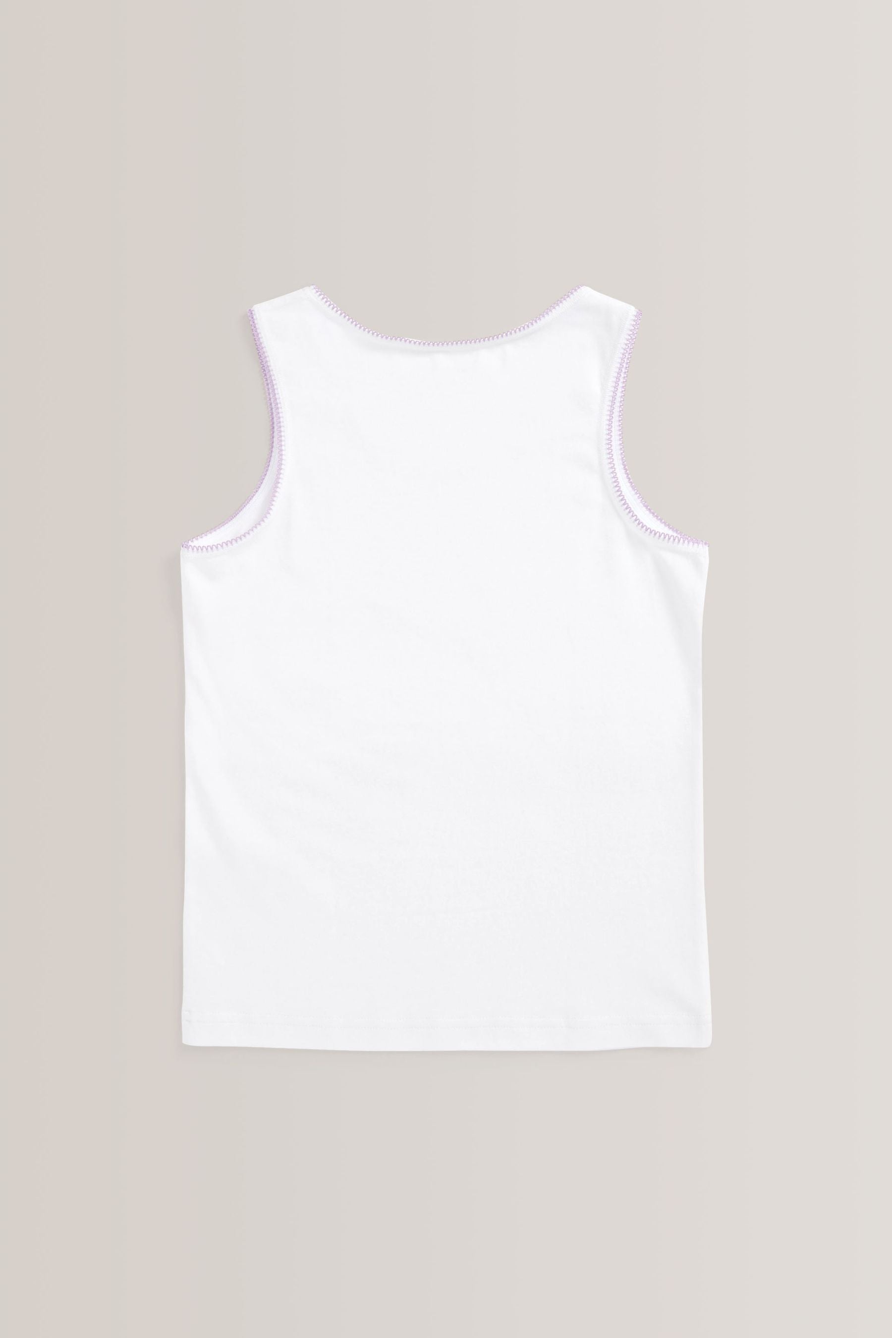 White with Trim 5 Pack Vests (1.5-16yrs)