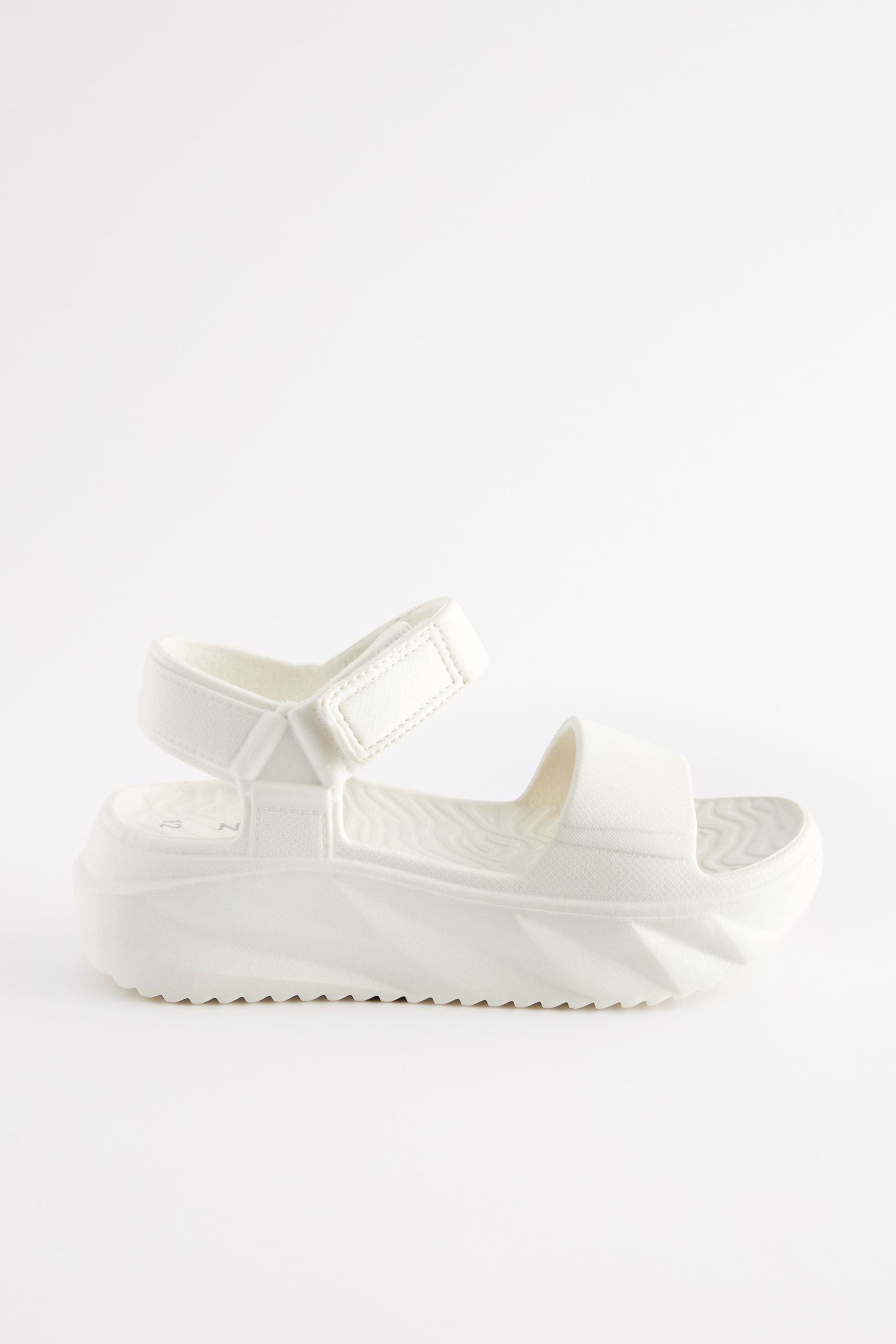 White Chunky Platform Sandals