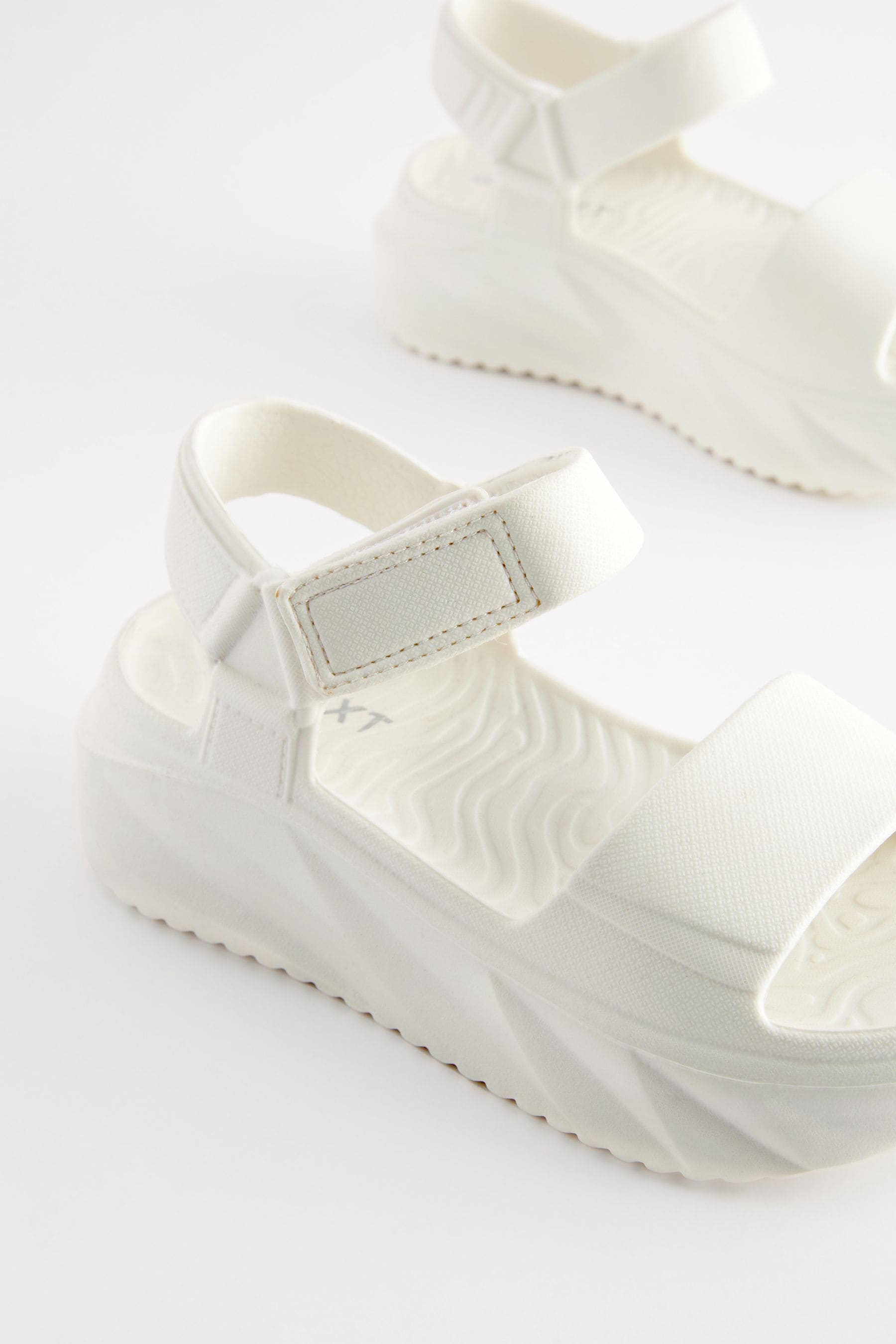 White Chunky Platform Sandals