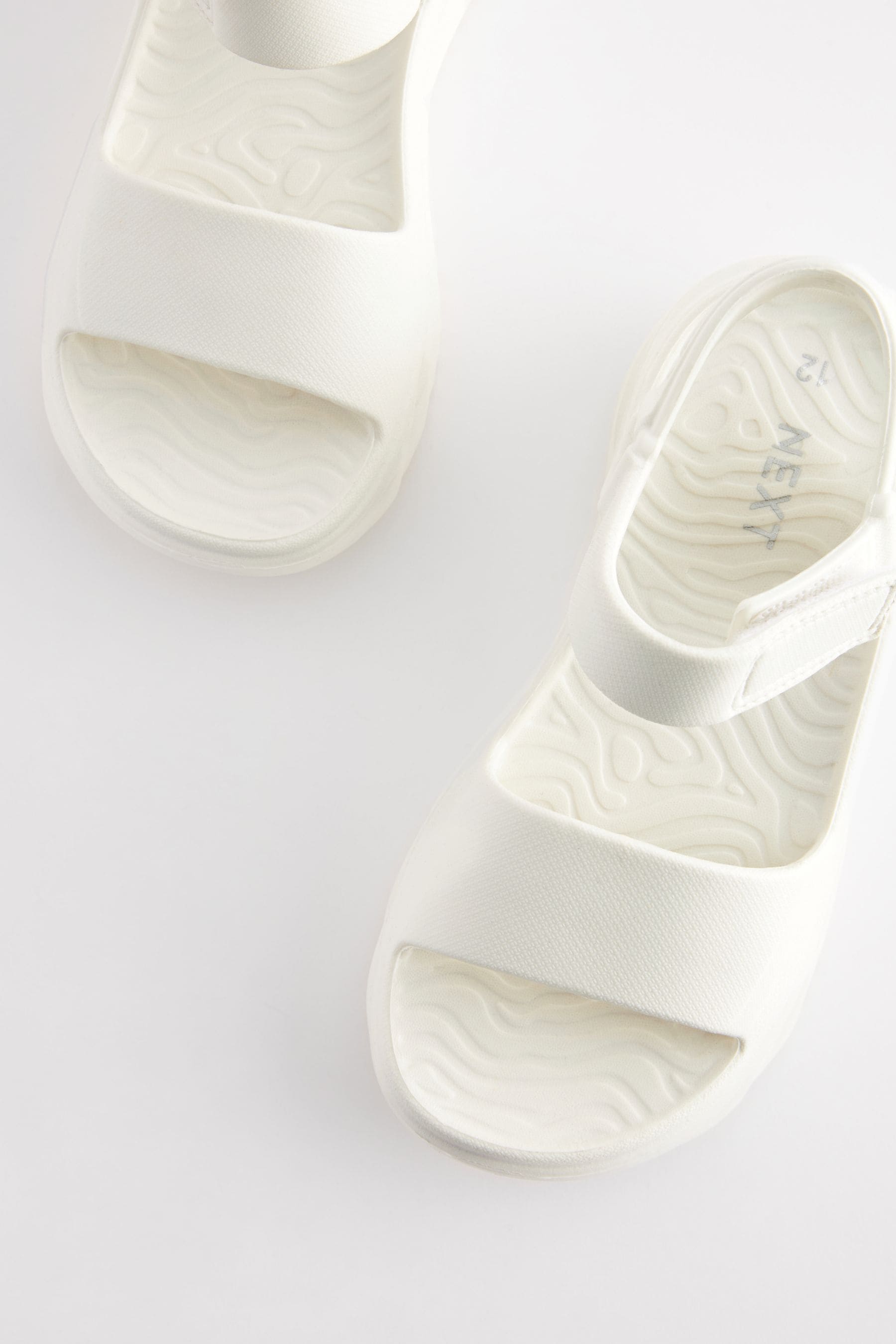 White Chunky Platform Sandals